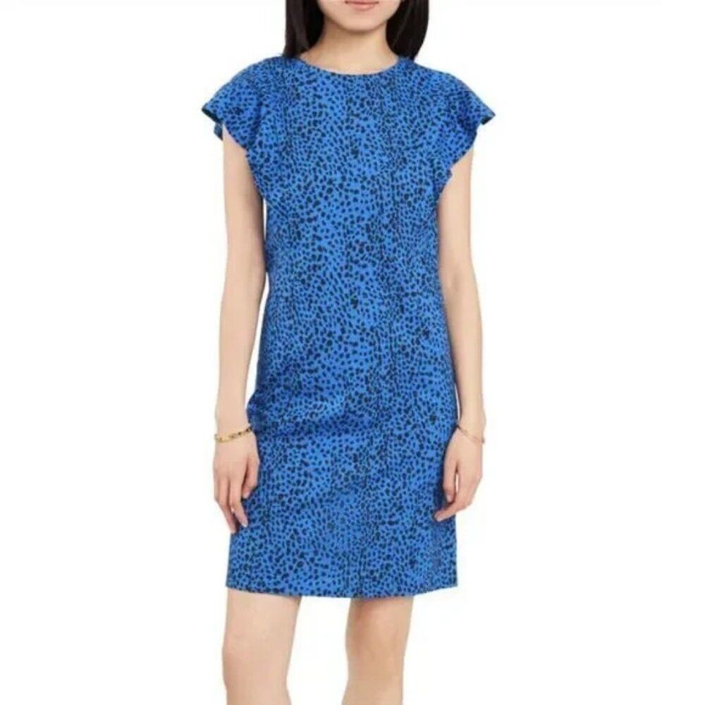 Vince Camuto NWT New Vince Camuto Animal Print Shift Blue Dress Size S Size S / US 4 / IT 40 - 1 Thumbnail