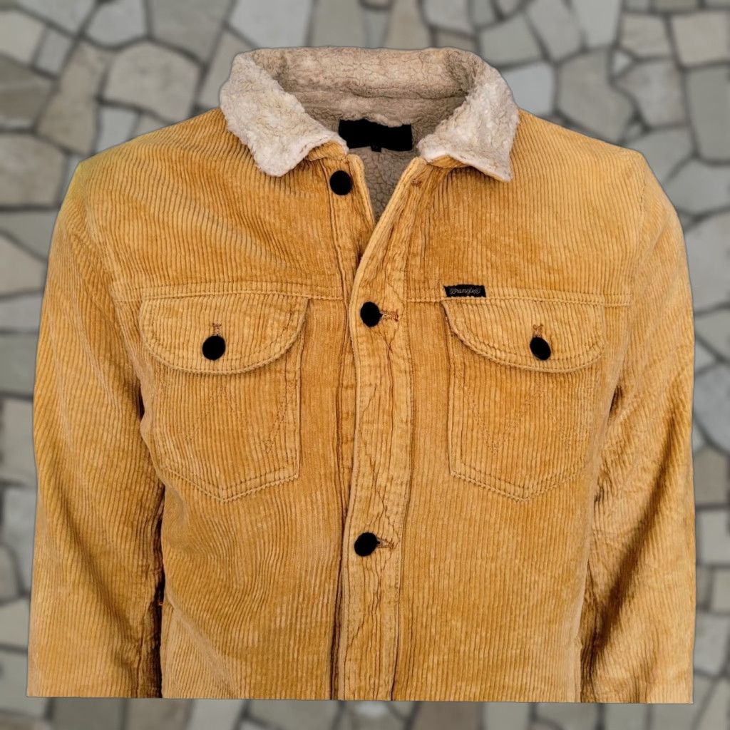 Wrangler Wrangler Sherpa-Lined Corduroy Jacket Mens M Camel Tan Jacket Size US M / EU 48-50 / 2 - 1 Thumbnail