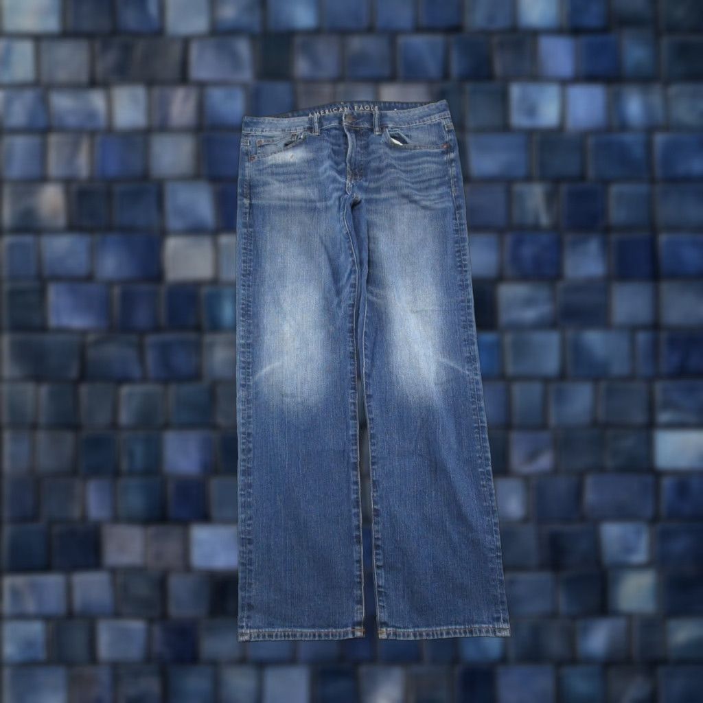 American Eagle Outfitters American Eagle Flex Relaxed Straight Leg Blue Jeans 32x32 34x30 Work Size US 32 / EU 48 - 1 Thumbnail