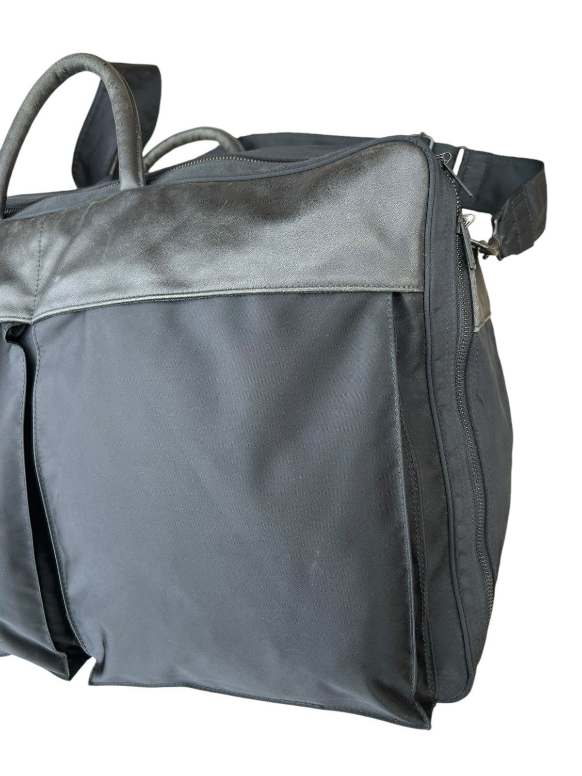 Barneys New York Vintage 90s Barneys New York Leather Nylon 2 Way Bag Huge Size ONE SIZE - 9 Thumbnail