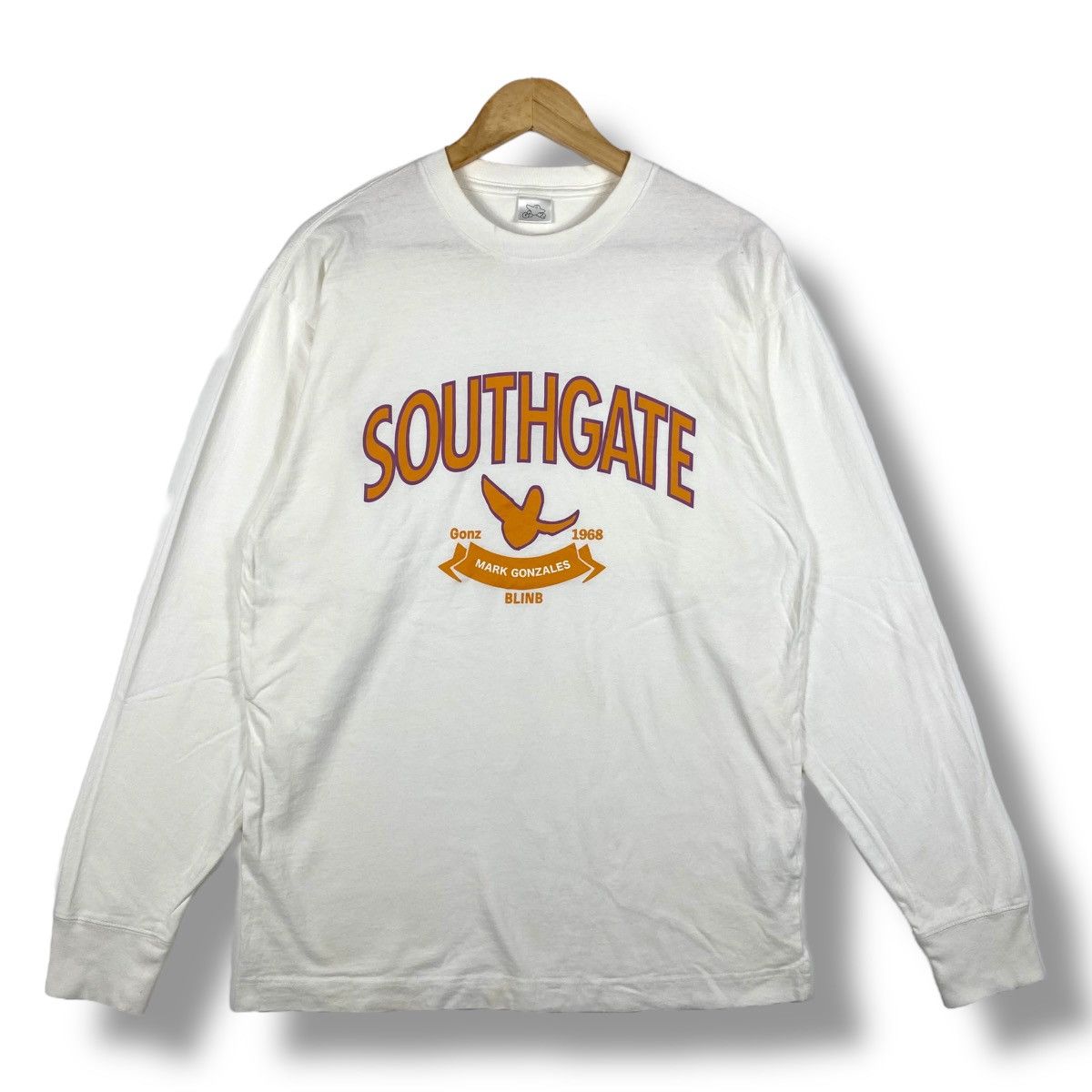 Japanese Brand MARK GONZALES Southgate Big Graphic Long Sleeve Tee Shirt Size US L / EU 52-54 / 3 - 1 Thumbnail