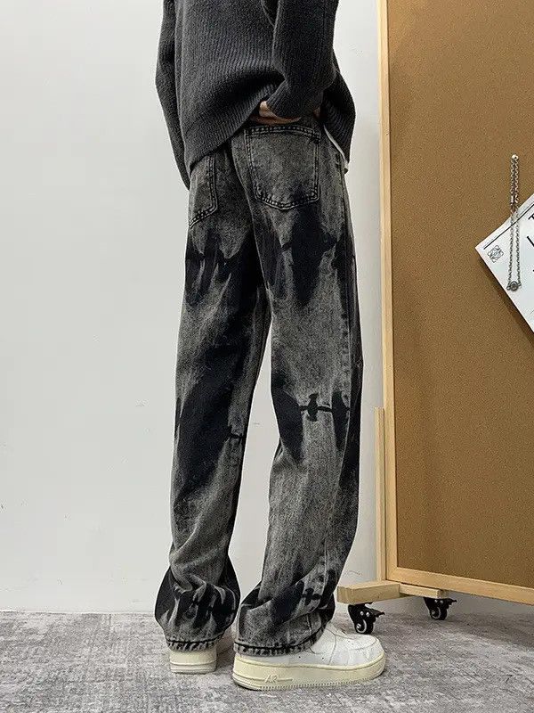 Japanese Brand × Jean Retro loose tie dye micro flared jeans Size US 32 / EU 48 - 4 Thumbnail