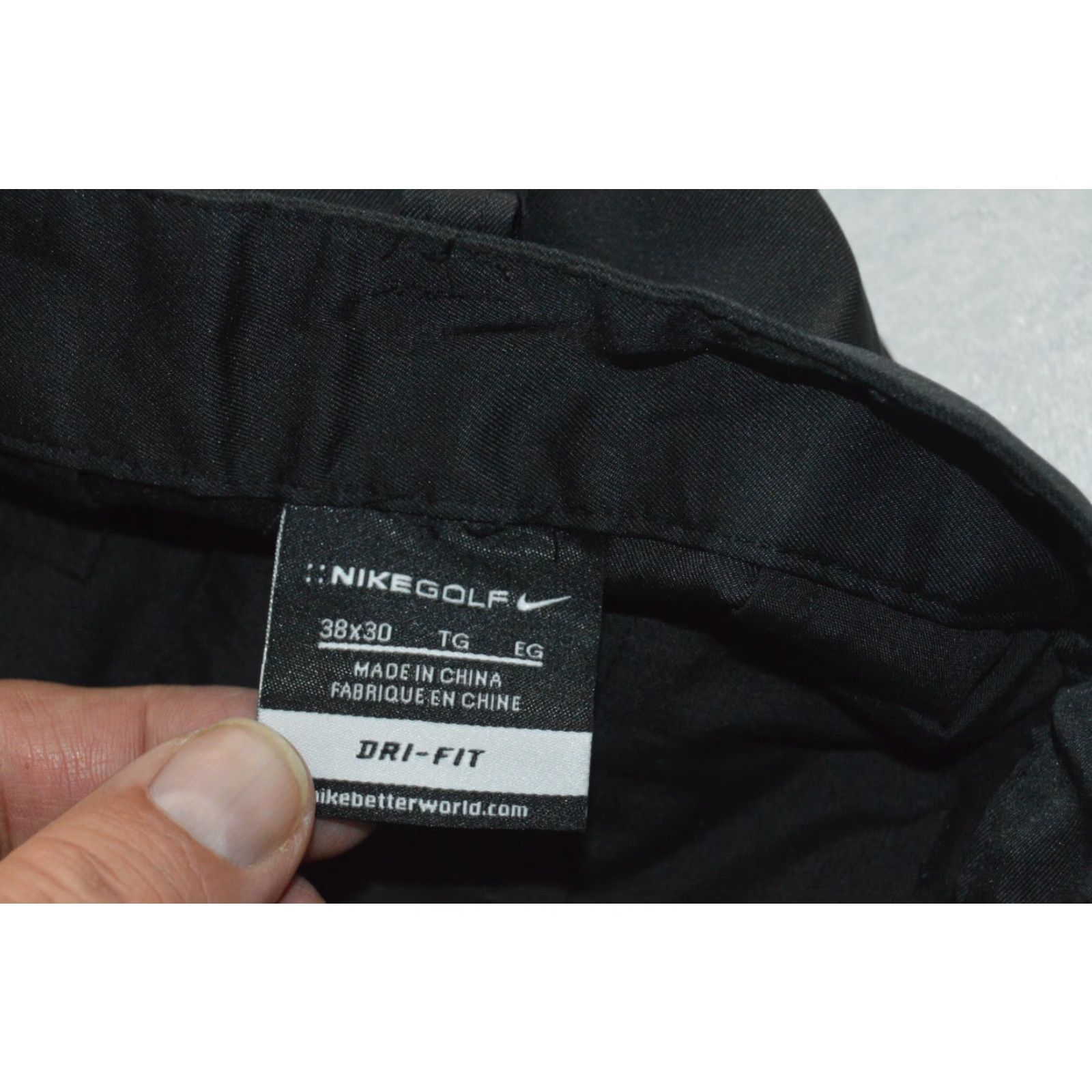 Nike Nike Golf Pant Mens Black Chino 38x30 Regular Inseam 30 Straight Leg Zip Button Pockets Logo Dry Fit Sport Size US 38 / EU 54 - 6 Thumbnail