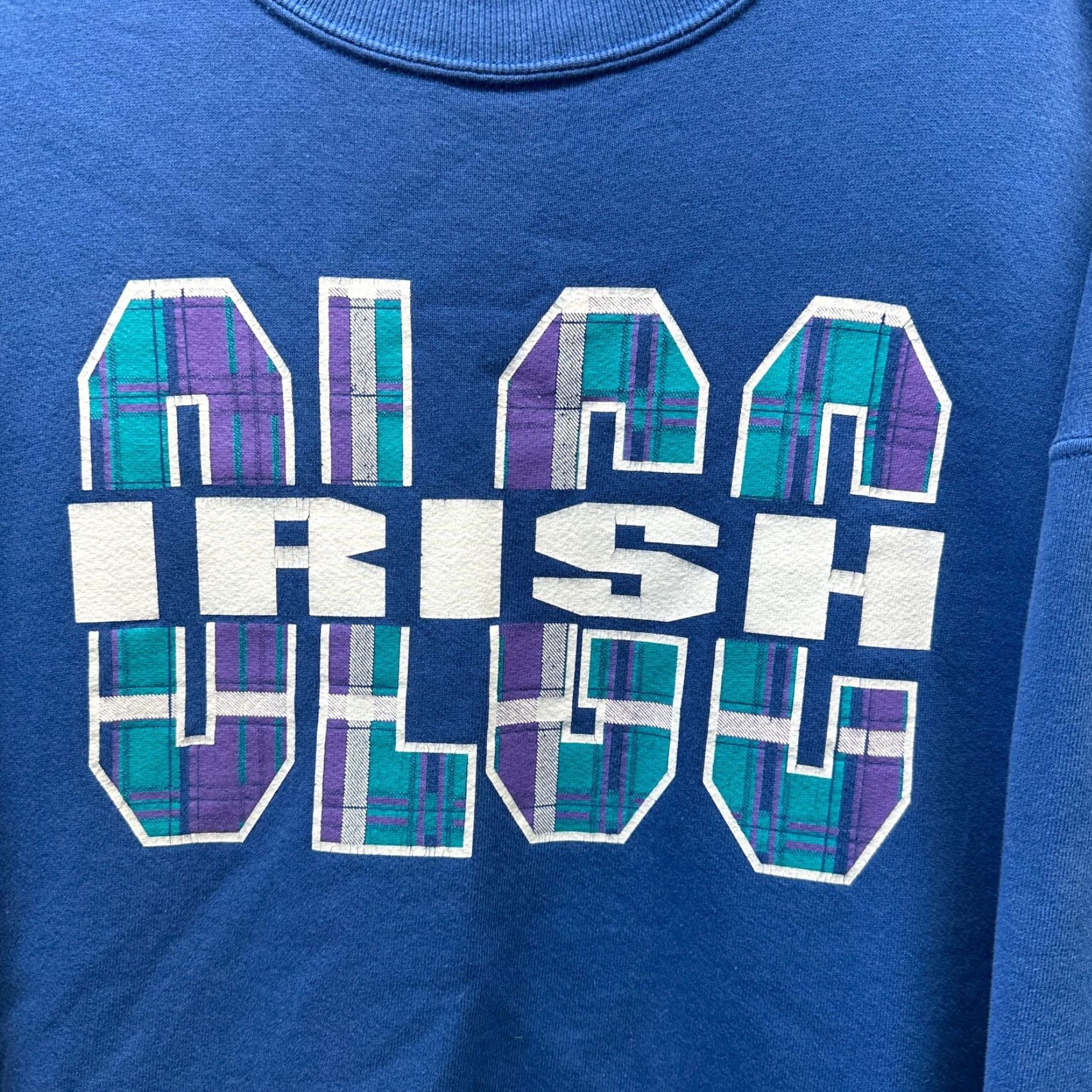 Jerzees VINTAGE Jerzees Sweatshirt Adult 2XL Blue Mens 90s Made in USA Irish OLGC Sweatshirt Size US XXL / EU 58 / 5 - 2 Thumbnail