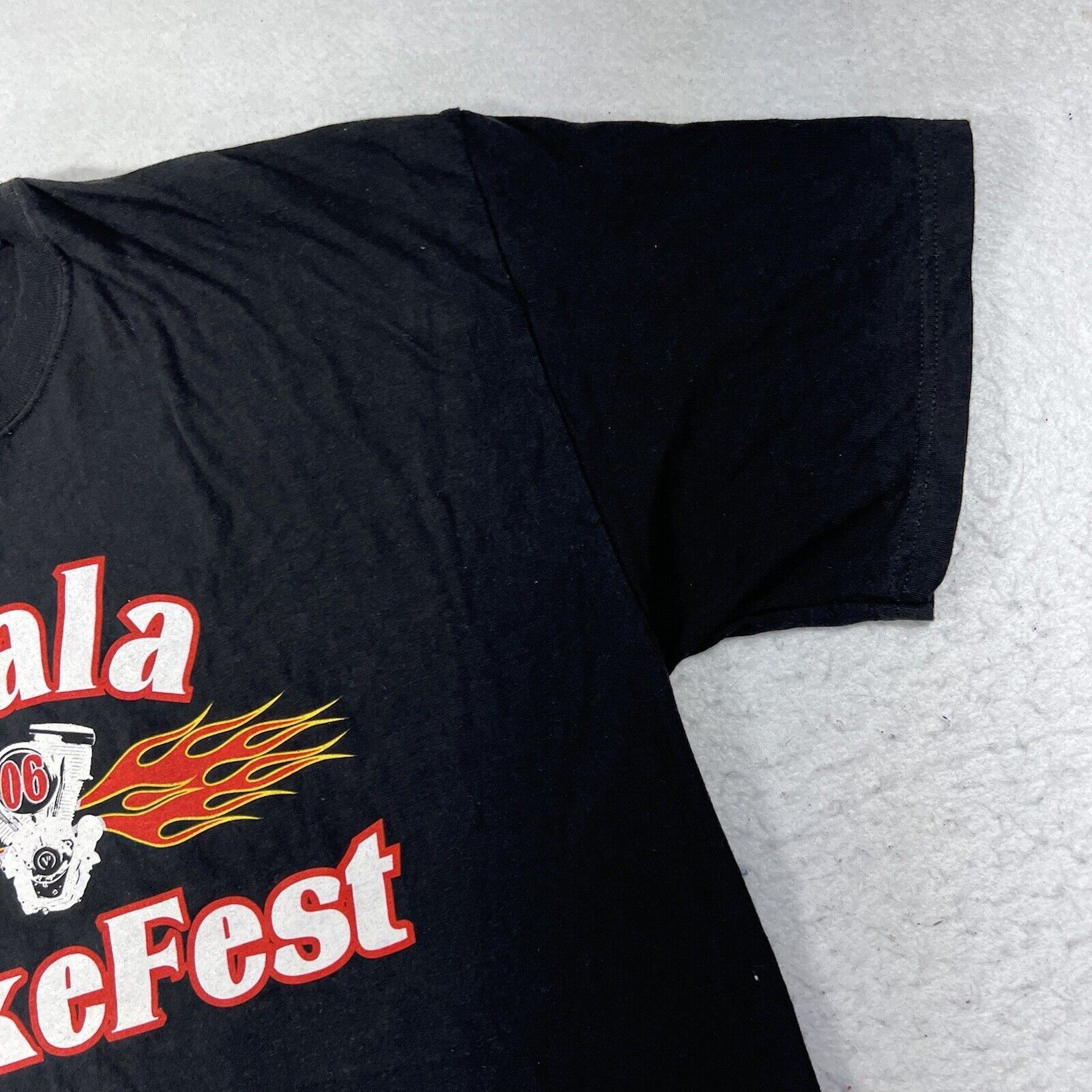 Hanes Vintage Ocala Bike Fest 2006 XL Black Graphic T Shirt Size US XL / EU 56 / 4 - 4 Thumbnail