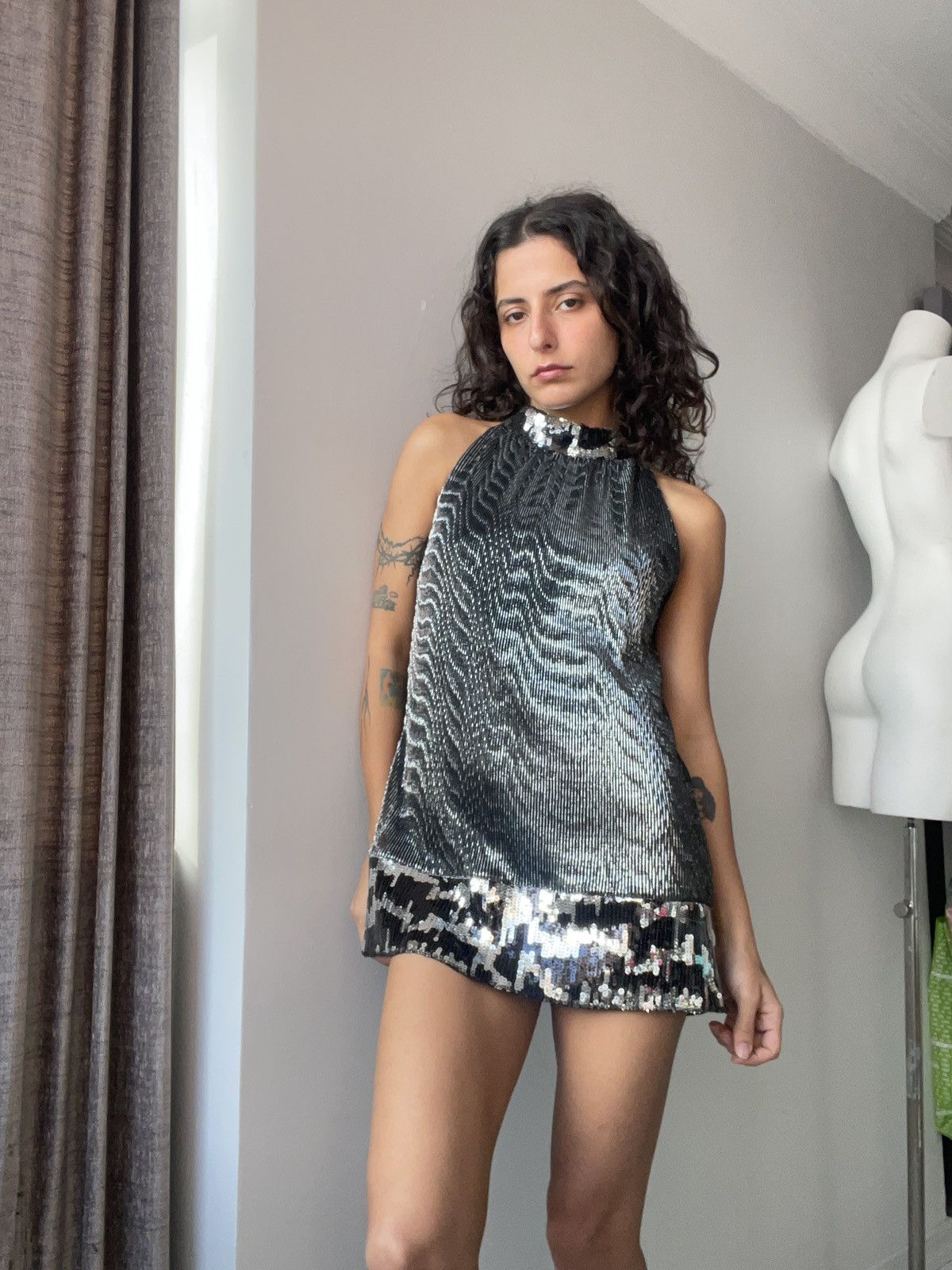 Vintage 70’s mini dress Size XS / US 0-2 / IT 36-38 - 2 Thumbnail