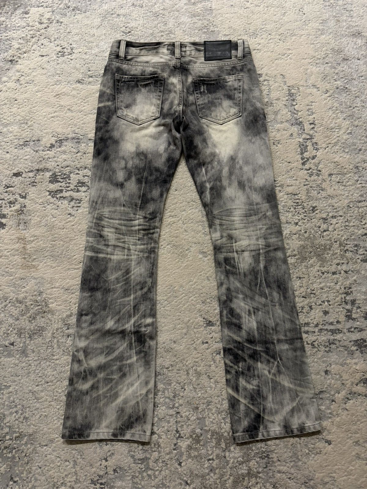 Japanese Brand La Gate - Bleach Washed Grey Denim Bootcut Jeans Size US 32 / EU 48 - 6 Thumbnail