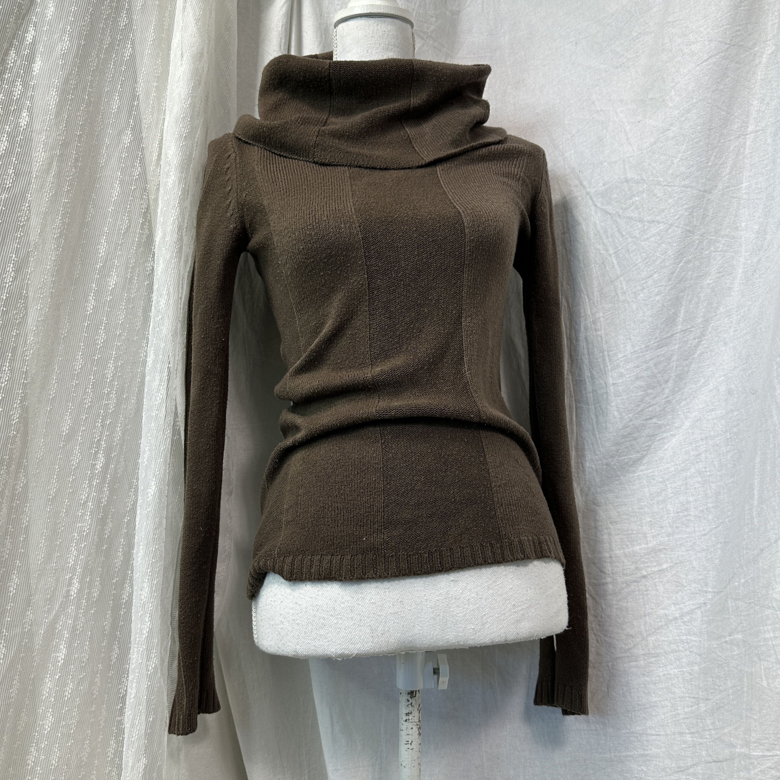 Vintage Vintage Avant Garde Bare Shoulders Big Collar Sweater Y2K Size S / US 4 / IT 40 - 3 Thumbnail
