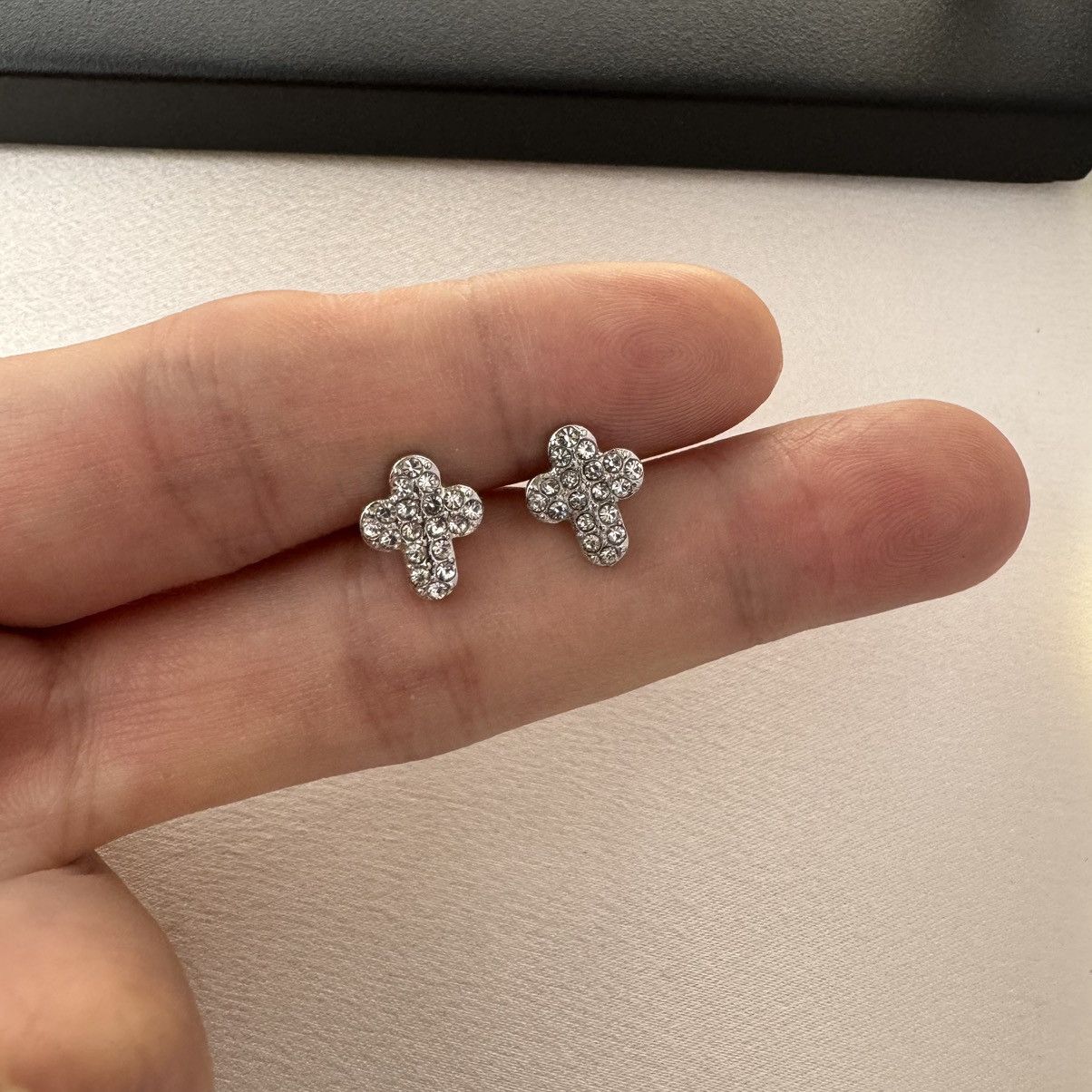 Other CZ Small Cross Stud Earrings for Men Women Unisex Style Size ONE SIZE - 6 Thumbnail