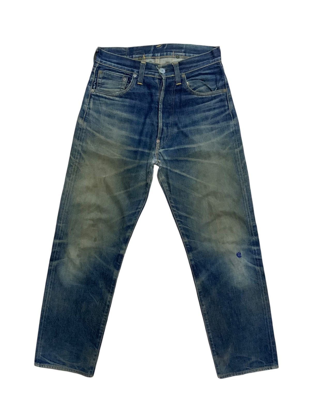 DENIM TEARS × Evisu × Who Decides War Vintage Evis ButtonFly Buckle Waist Jeans Size US 30 / EU 46 - 1 Thumbnail