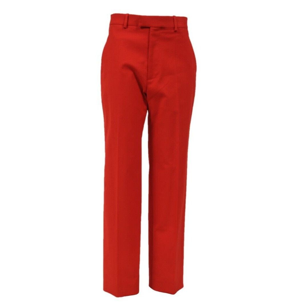 image of Bottega Veneta Pre Fall 2020 High Waist Wide Leg Pants in Red, Men's (Size 32)