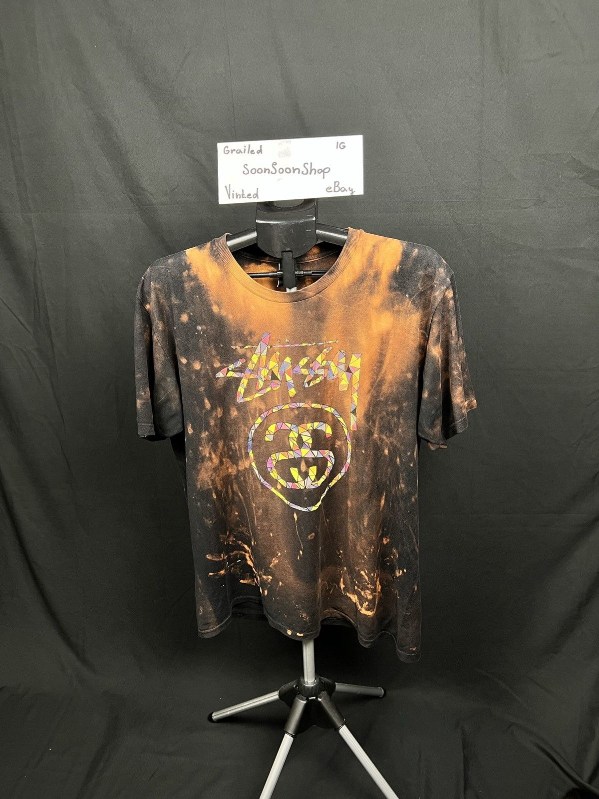 Designer × Stussy × Vintage Vintage Stussy big logo tie dye t-shirt Size US L / EU 52-54 / 3 - 2 Thumbnail