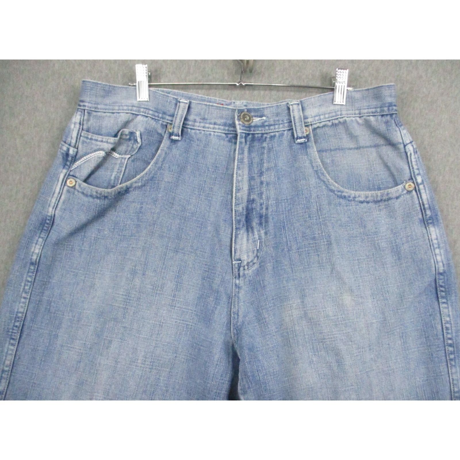 Vintage Koman Jeans 34x30 Men’s Baggy Wide-Leg Distressed Hip Hop Y2K Denim 5-Pocket Logo Button Zipper Pockets尺 Size US 34 / EU 50 - 3 Thumbnail