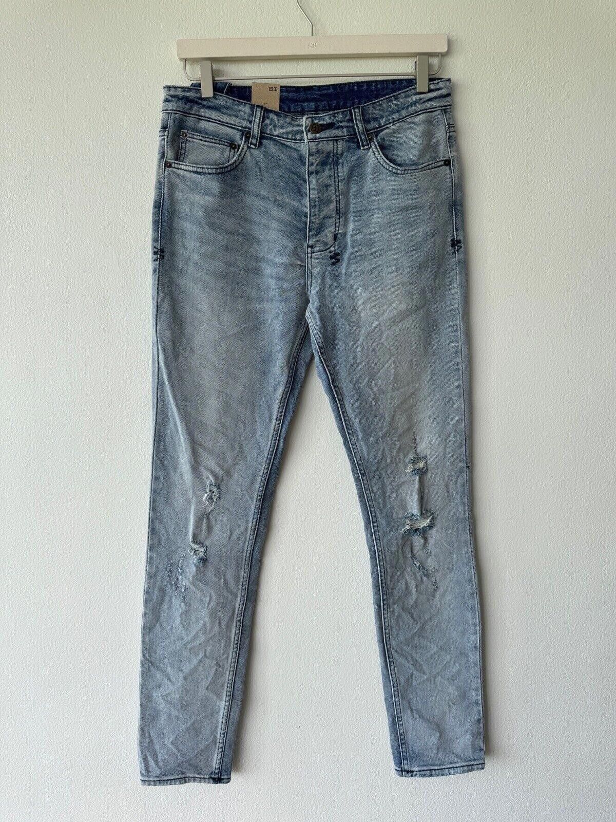 new Ksubi mens stretch denim jean chitch philly blue 32