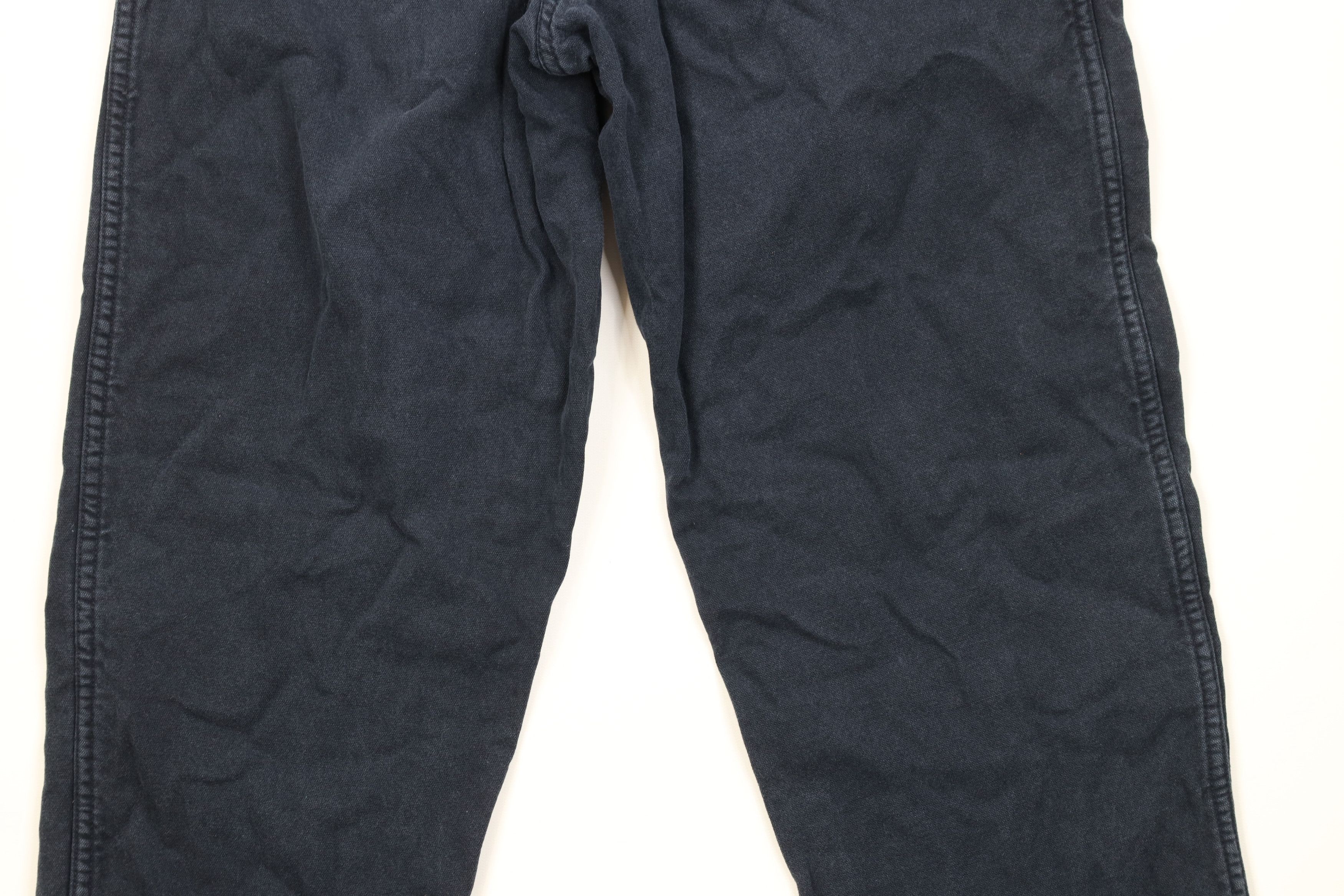 L.L. Bean Vintage 90s LL Bean Flannel Lined Canvas Pants Navy Blue USA Size 27" / US 4 / IT 40 - 10 Thumbnail