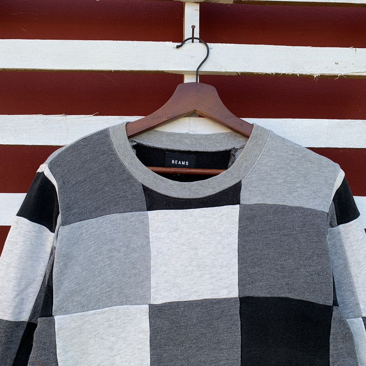 Beams Plus × Japanese Brand Beams Patchwork Sweatshirt Size US S / EU 44-46 / 1 - 4 Thumbnail