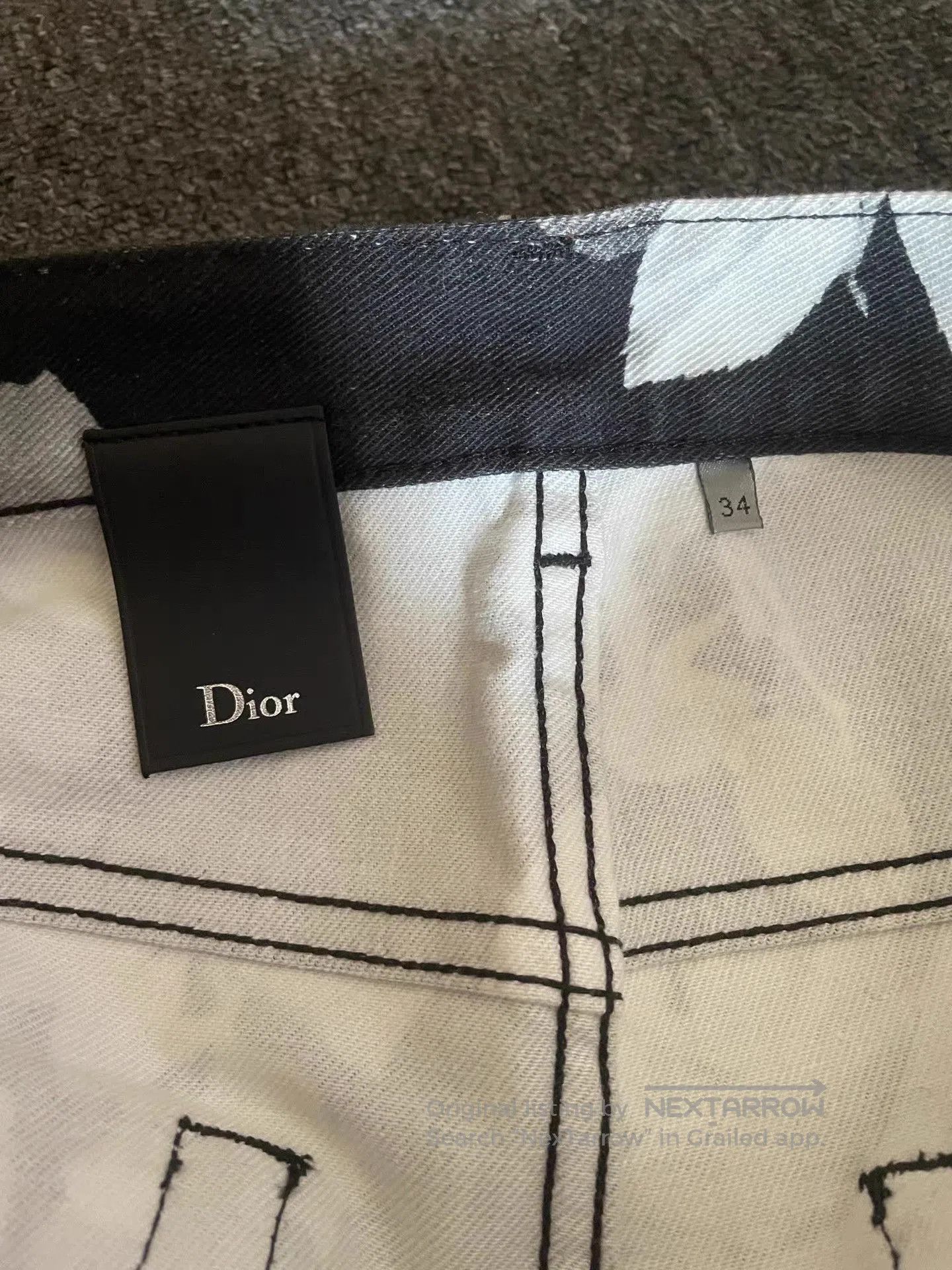 Dior Floral Print Denim Pants. Size US 36 / EU 52 - 8 Thumbnail