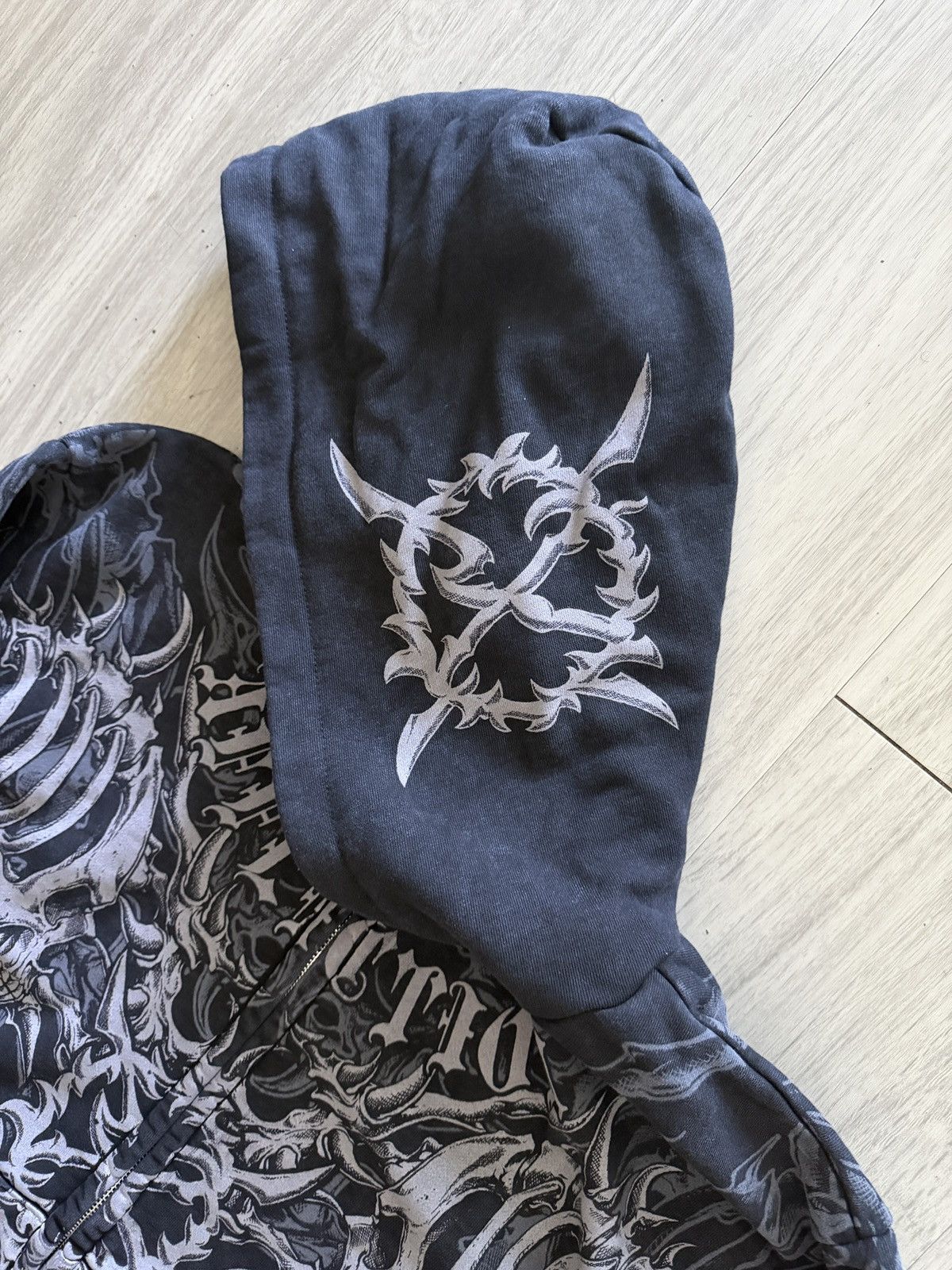 Affliction Ken Carson x Affliction Black Gorecore Lament Zip Up Hoodie Size US S / EU 44-46 / 1 - 5 Thumbnail