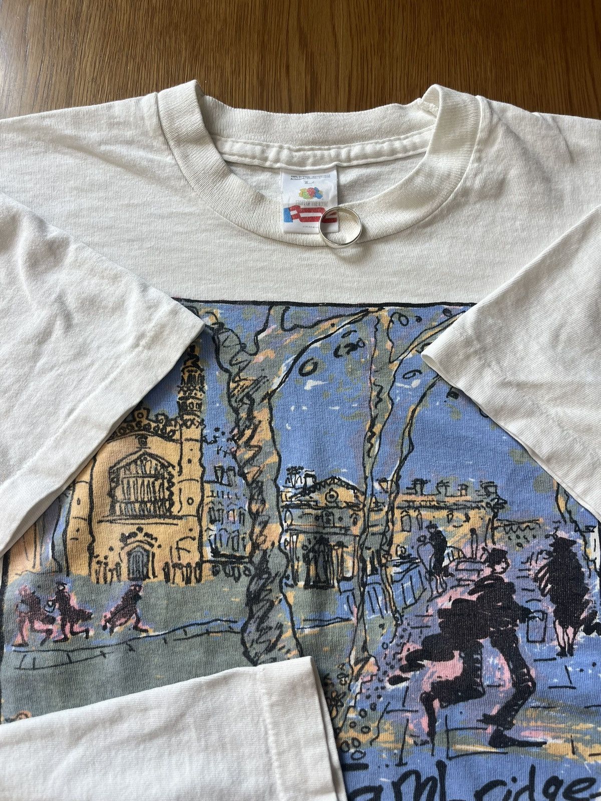 Arts & Science Vintage Kings College Cambridge Artwork Design 90’s Tshirt Size US L / EU 52-54 / 3 - 7 Thumbnail