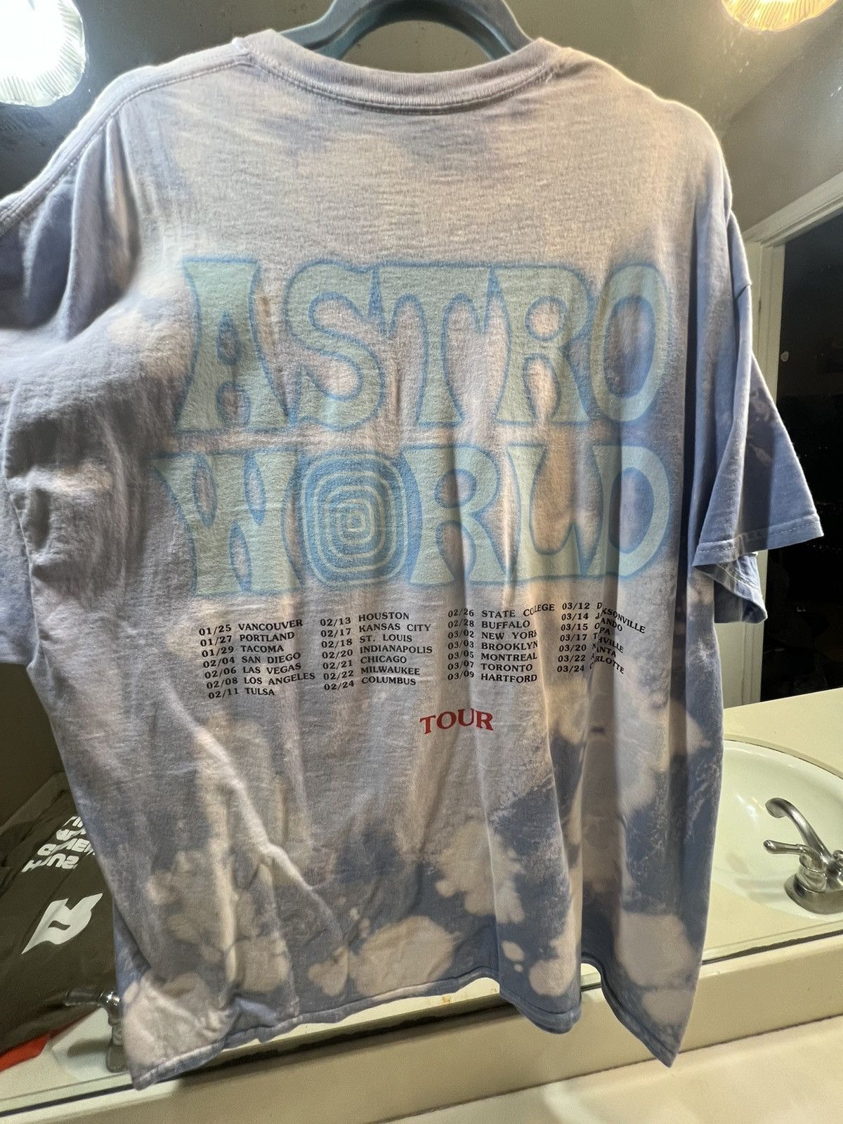 Travis Scott Astroworld Tour Travis Scott Tee Sky Blue Size US XL / EU 56 / 4 - 2 Thumbnail