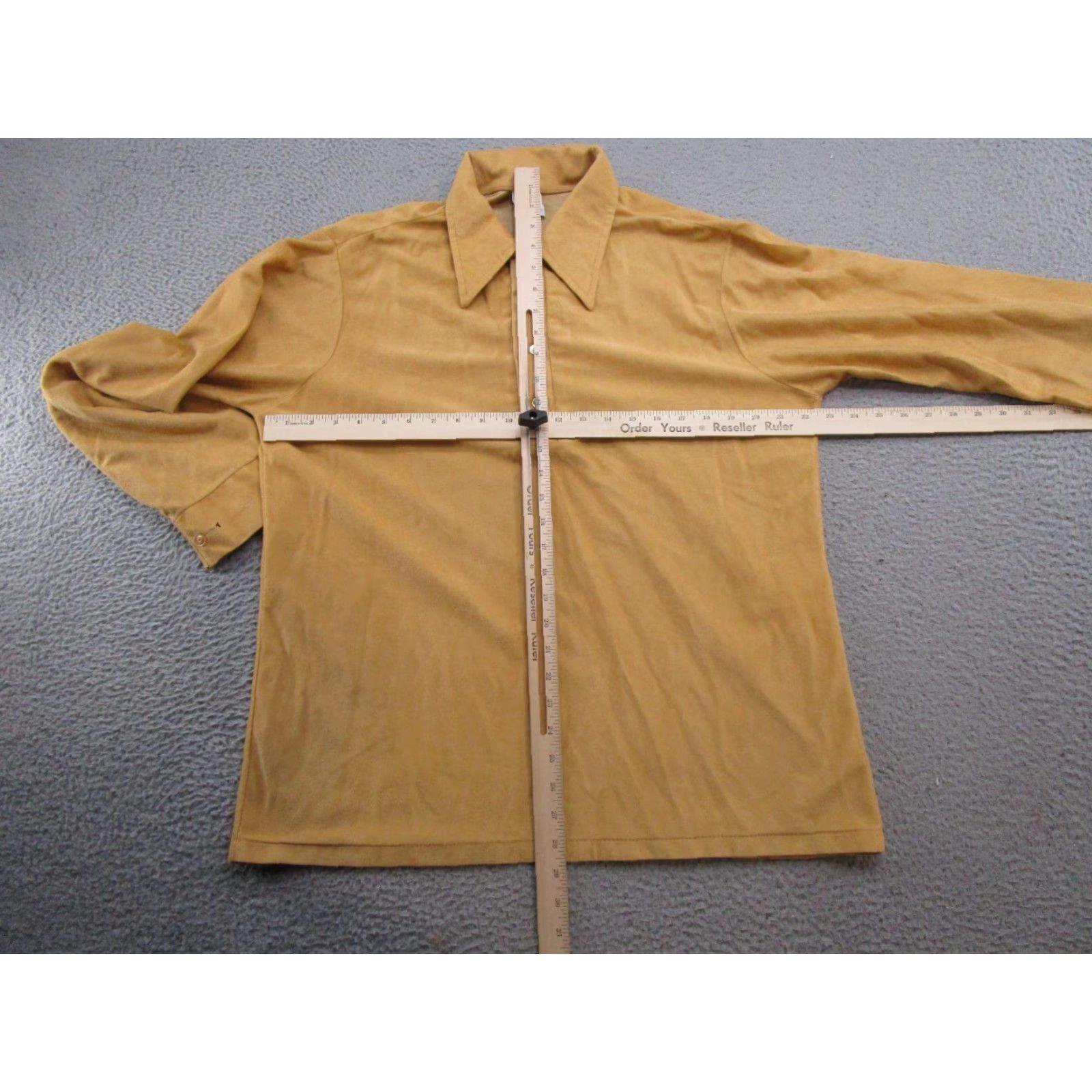 Etro VINTAGE K-mart Button-Up Shirt Mens XL Beige Collared 70s 80s Retro Solid Long Sleeve Shirt Size US XL / EU 56 / 4 - 4 Thumbnail