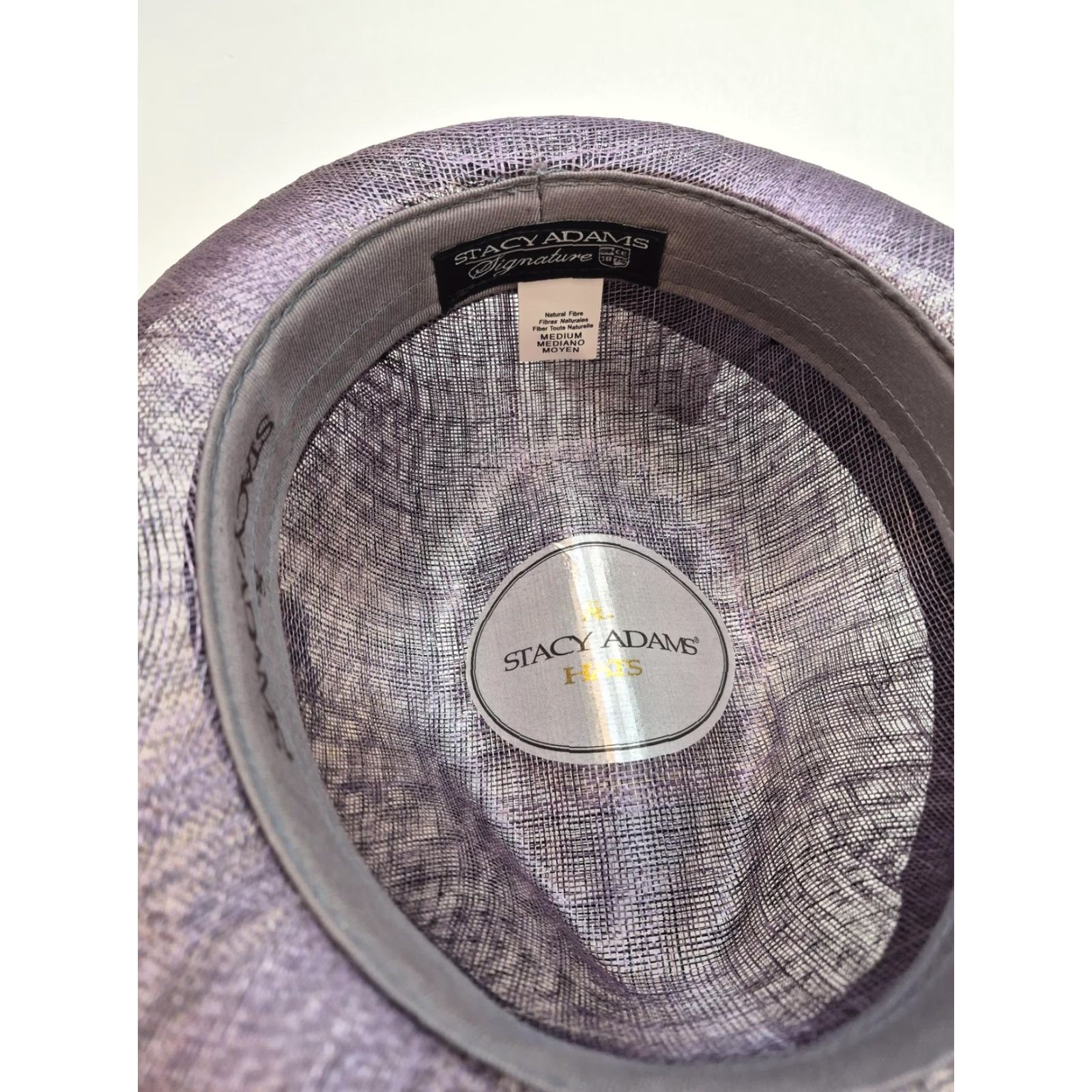Stacy Adams Stacy Adams Fedora Hat Mens M Black Straw Lined Signature Casual Summer Size ONE SIZE - 4 Thumbnail