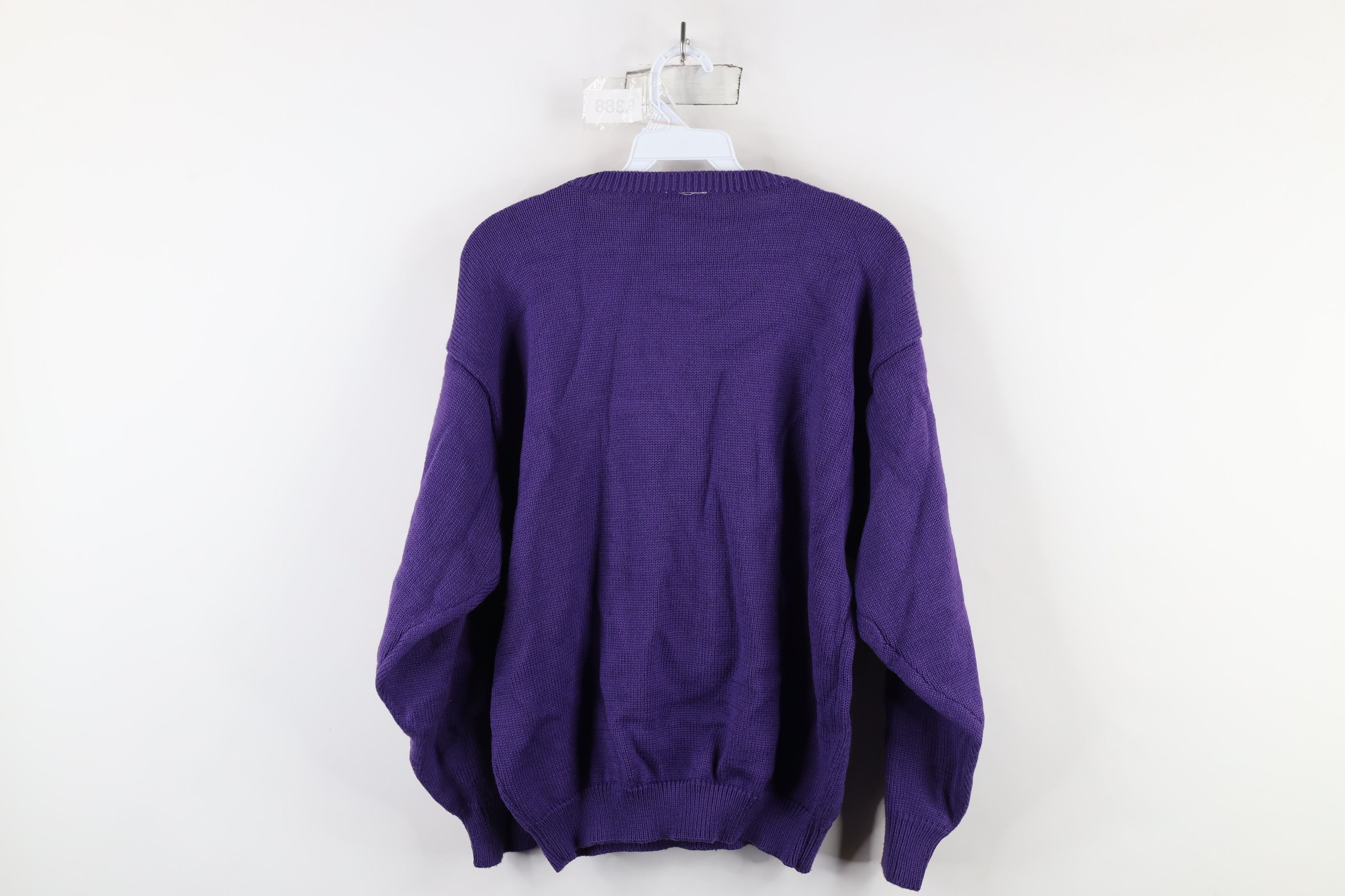Vintage Vintage 90s Streetwear Kawaii Heart Dove Flower Knit Sweater Size L / US 10 / IT 46 - 10 Thumbnail