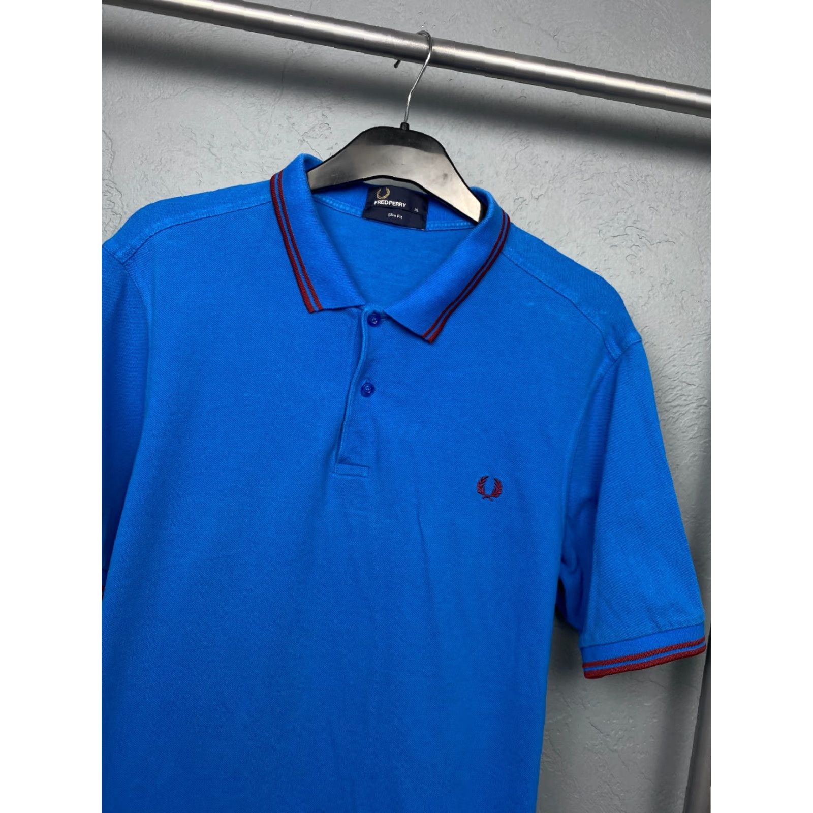Fred Perry Fred Perry Mens Polo Shirt XL Shirt Mens Size XL Blue Cotton Slim Vintage No Size US XL / EU 56 / 4 - 2 Thumbnail