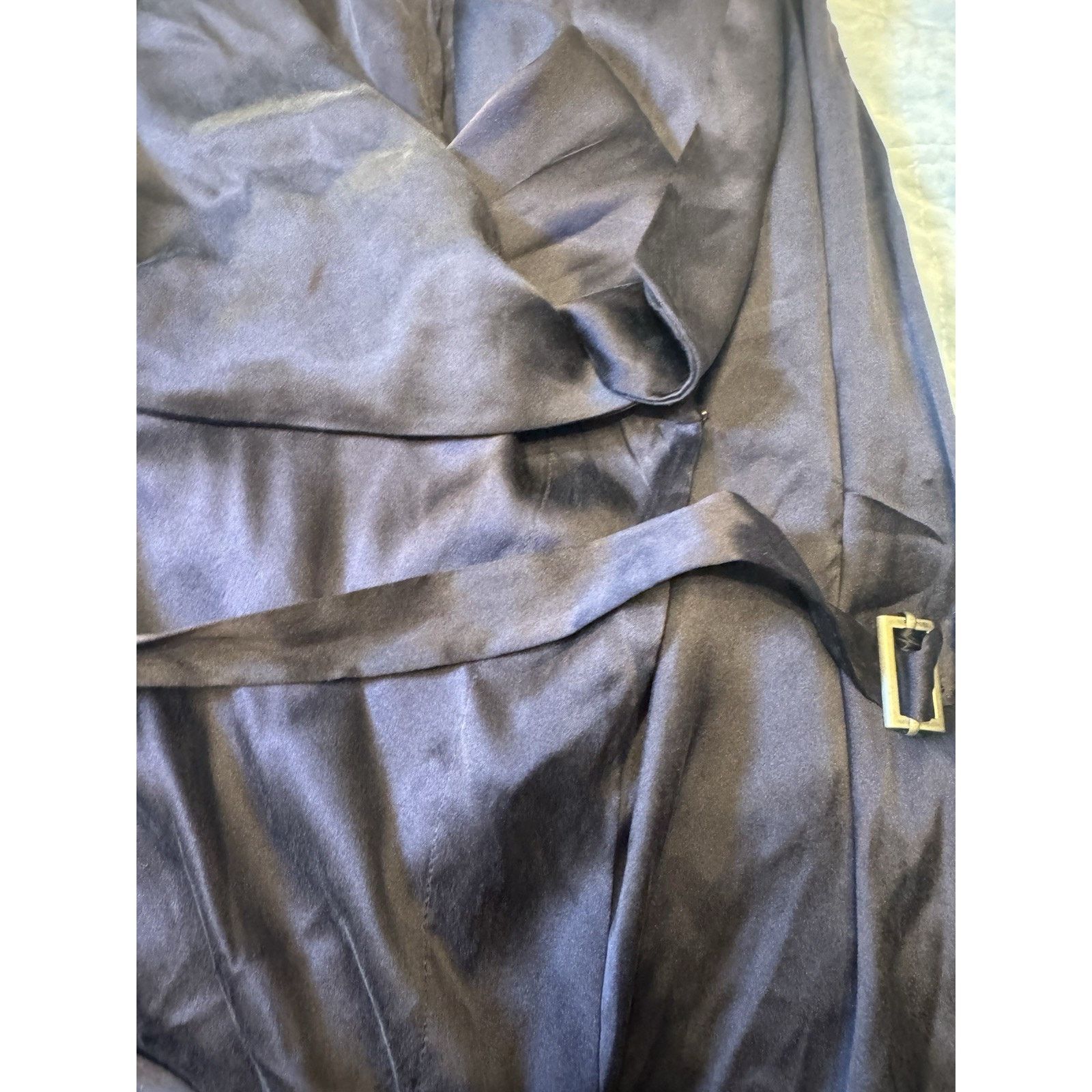 L'AGENCE L’Agence Black Wrap Dress Size 1 Small Belted Longline Size M / US 6-8 / IT 42-44 - 3 Thumbnail