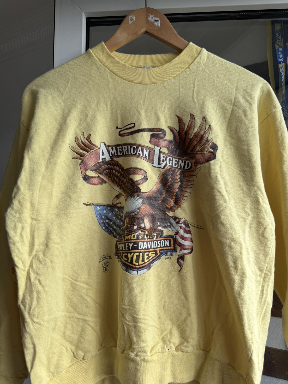 Vintage Harley Davidson 1987 3D emblem sweatshirt