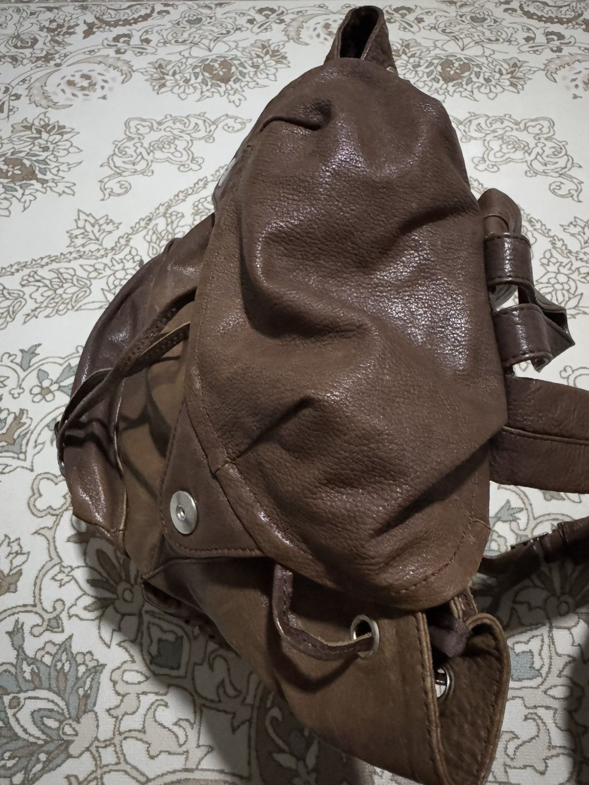 Genuine Leather × If Six Was Nine × Japanese Brand Brown Leather “ARCHI” Multi Pocket Backpack Rucksack Size ONE SIZE - 7 Thumbnail