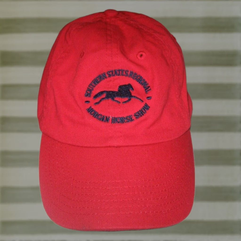 Vintage Hat Mens One Size Red SOUTHERN STATES Regional Morgan Horse Show Cap Adult EQUESTRIAN Size ONE SIZE - 1 Thumbnail
