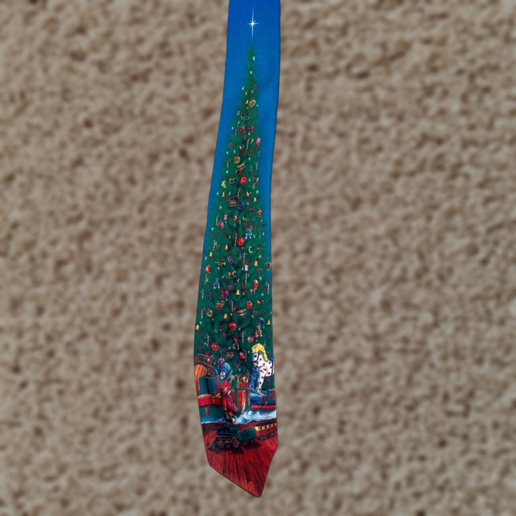Vintage VINTAGE Ralph Marlin Mens Tie Christmas Snow Man The Christmas Tree Size ONE SIZE - 1 Thumbnail