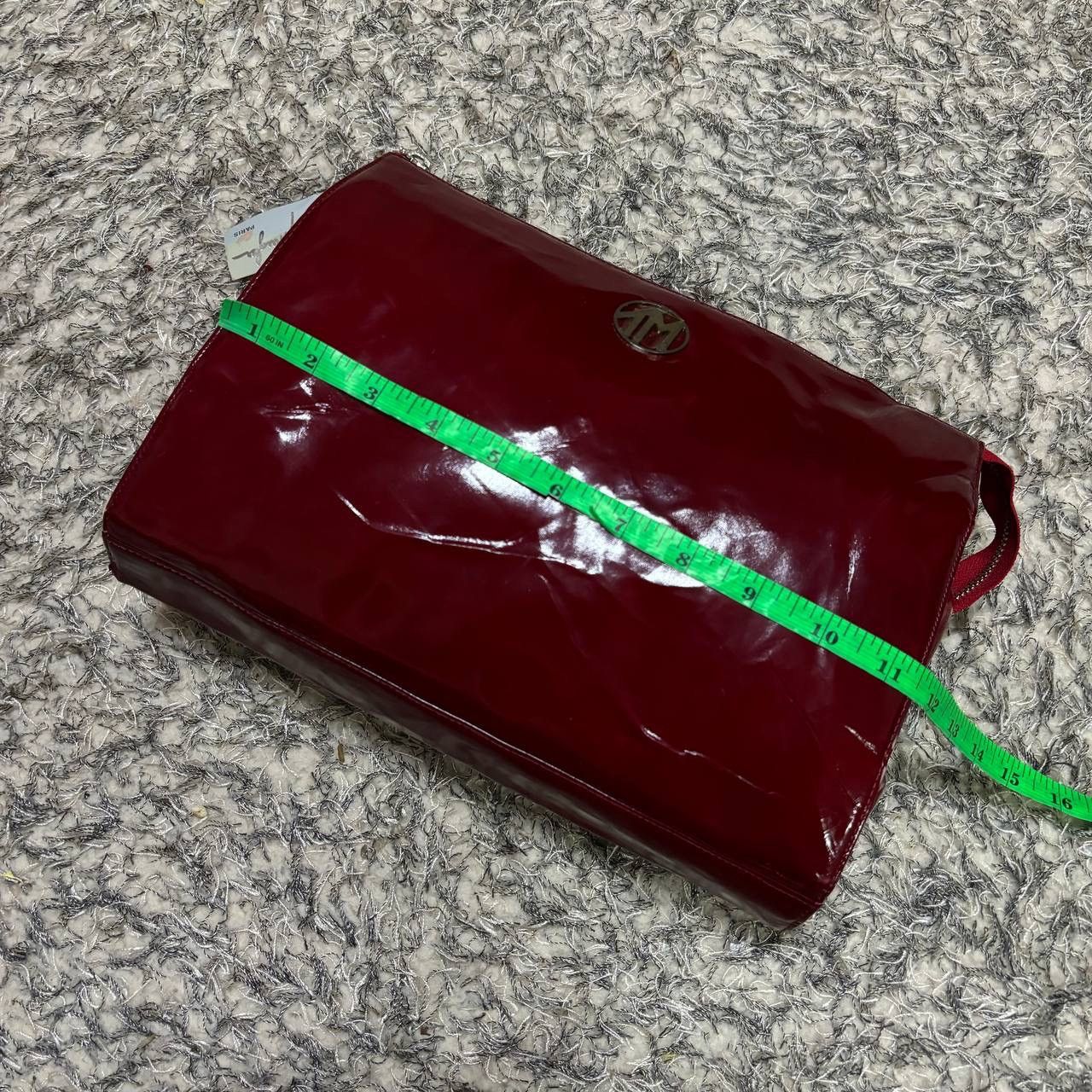 Thierry Mugler Vintage Thierry Mugler Burgundy Patent Leather Clutch Bag Size ONE SIZE - 15 Thumbnail