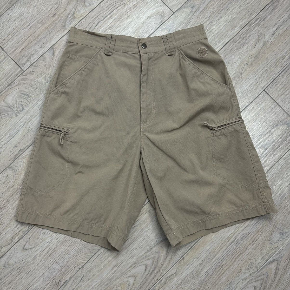 Lotto Sport Vintage Y2K Lotto Beige Tan Cotton Multi Pocket Shorts Size US 28 / EU 44 - 1 Thumbnail