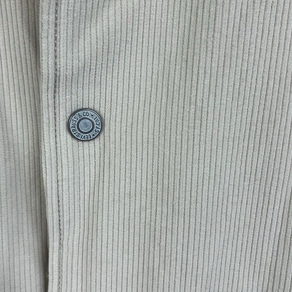Levi's Levi's Corduroy Cream Button Down Shacket Shirt Jacket Coat Size US M / EU 48-50 / 2 - 3 Thumbnail