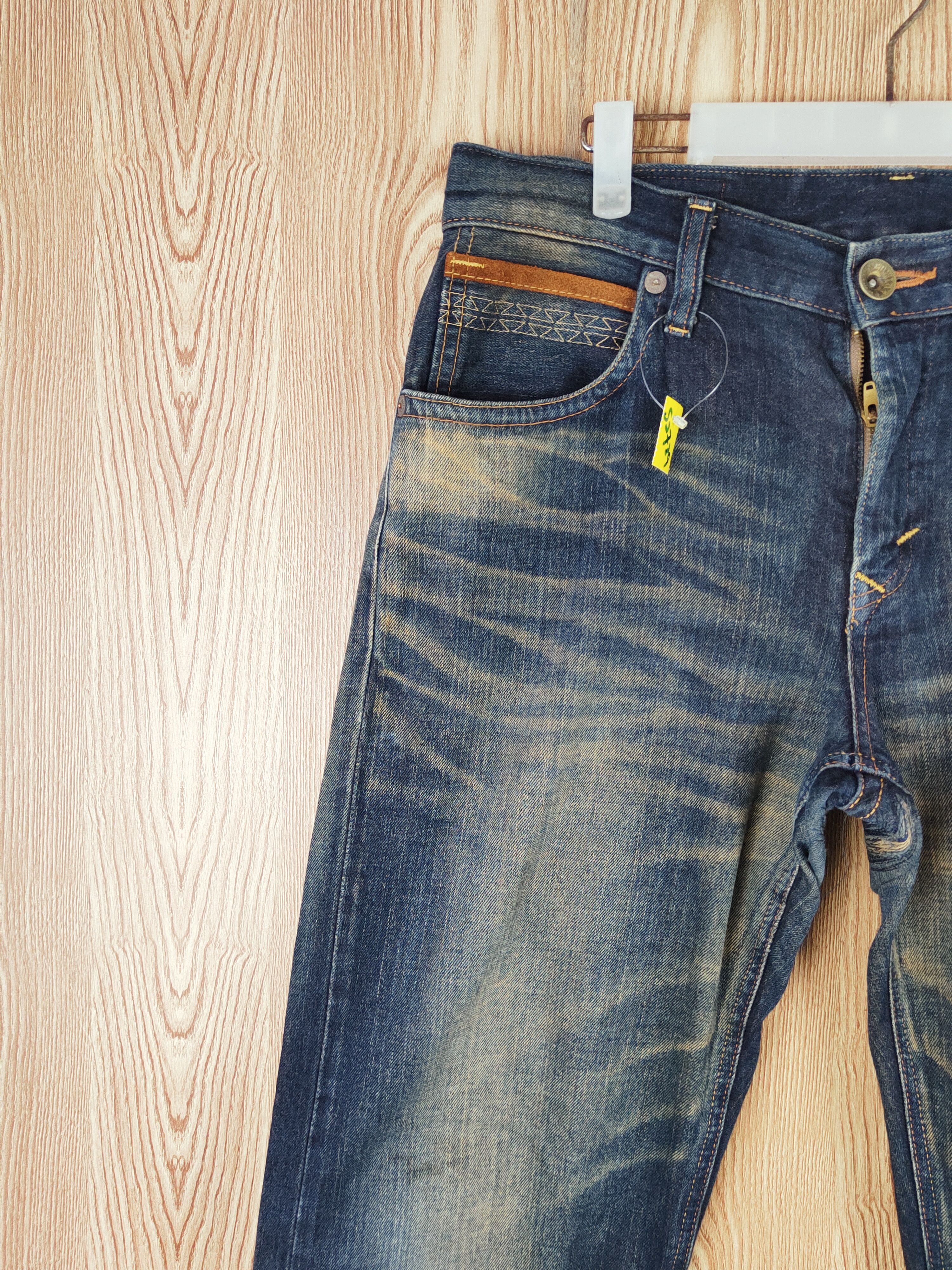 Edwin Edwin Dark Blue Distressed Ripped Jeans #S2739 Size US 34 / EU 50 - 3 Thumbnail