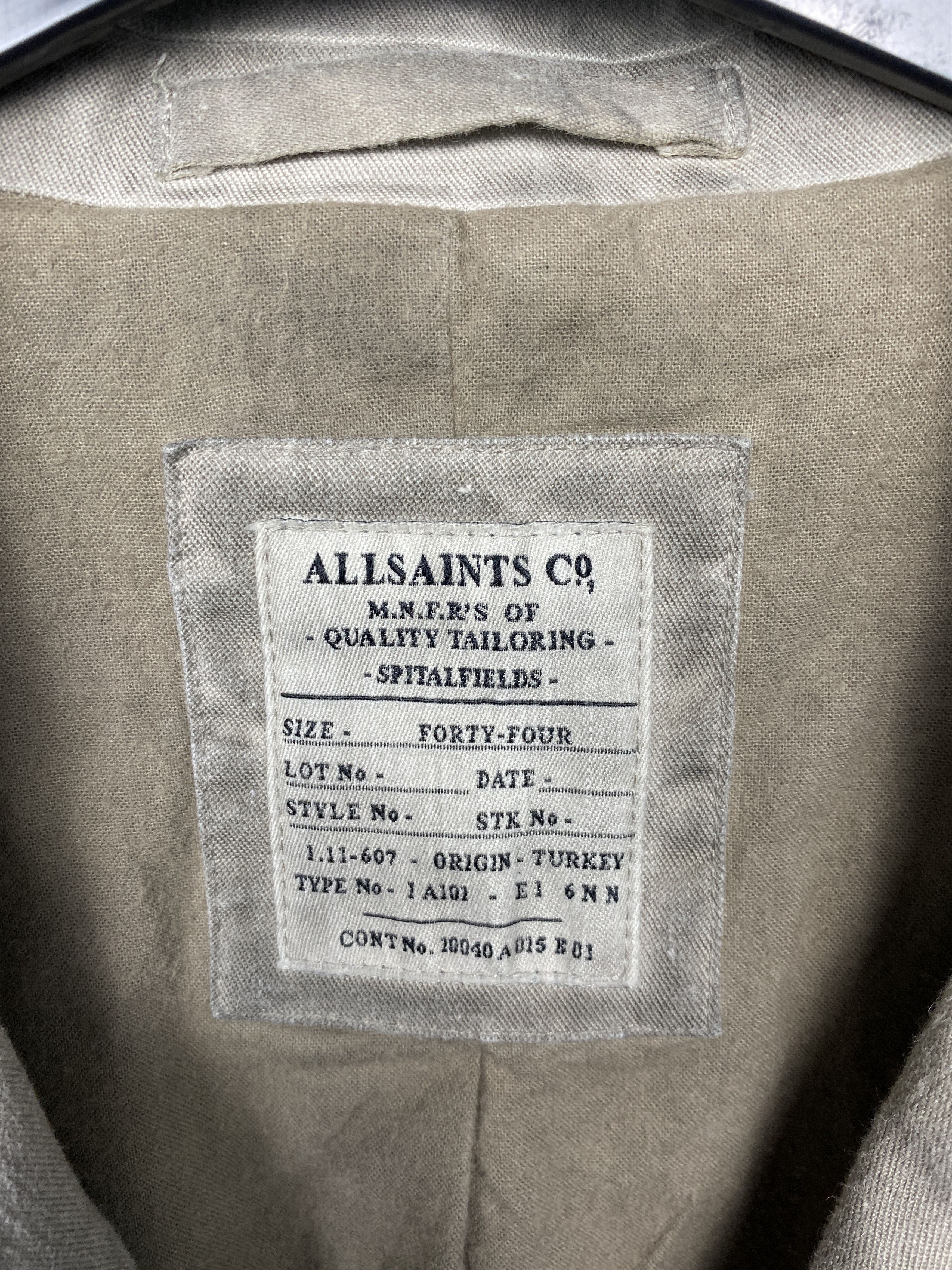 Allsaints Allsaints Vintage Mens Linen Princeton Blazer Jacket Size US L / EU 52-54 / 3 - 3 Thumbnail