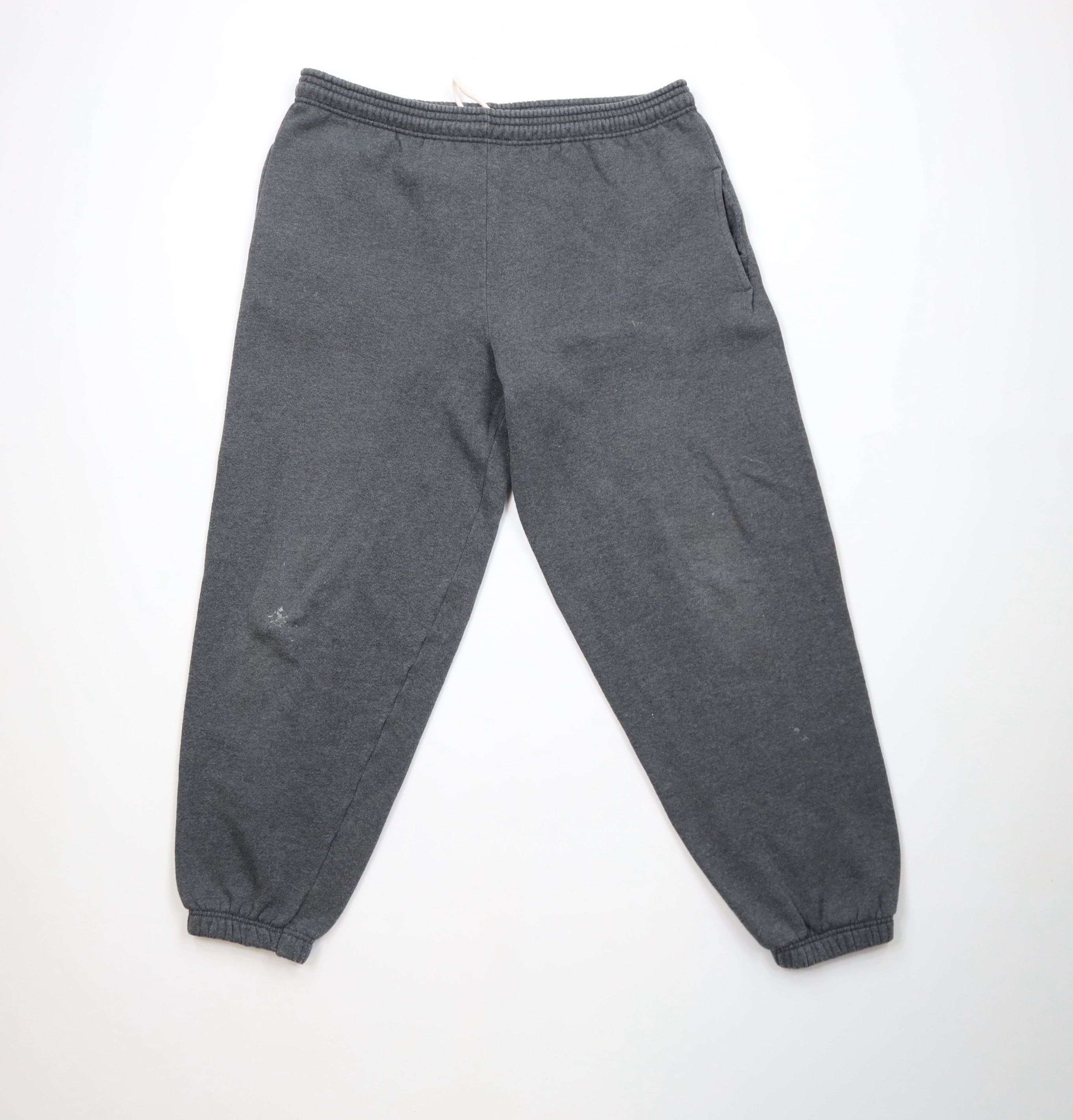 Vintage Vintage 90s Streetwear Blank Sweatpants Joggers Gray USA Size US 36 / EU 52 - 1 Thumbnail