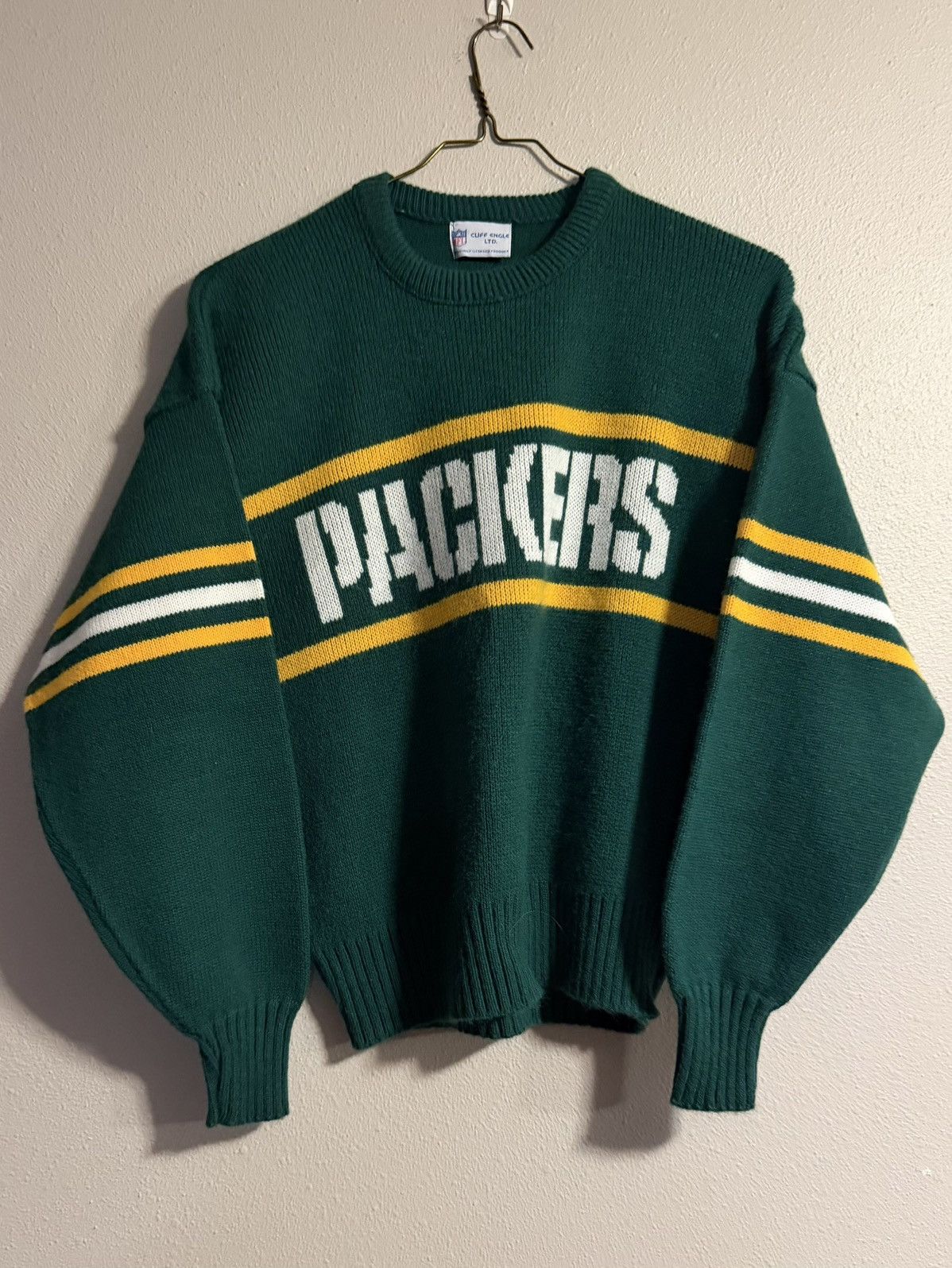NFL Rare 80s-90s cliff engle packers sweater fits M-L Size US M / EU 48-50 / 2 - 1 Thumbnail