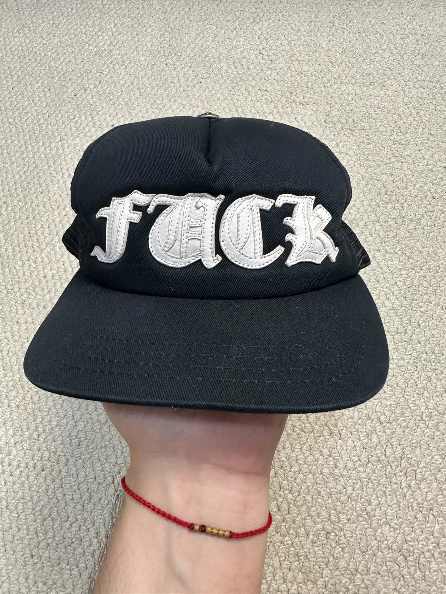 Chrome Hearts Chrome Hearts FxxK Leather Patch Baseball Cap Size ONE SIZE - 1 Thumbnail