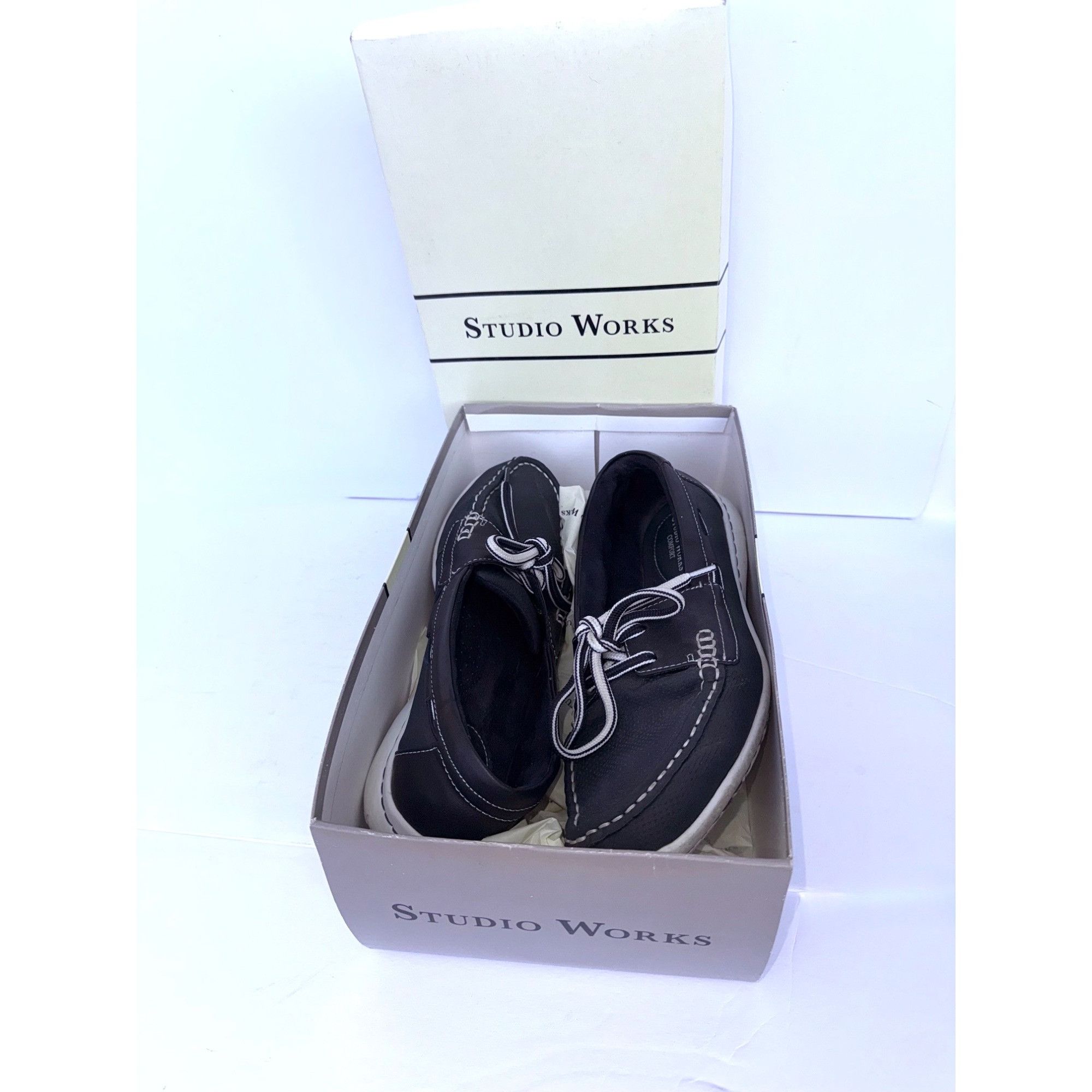 Other Studio Works Navy Loafers Size US 9.5 / IT 39.5 - 6 Thumbnail