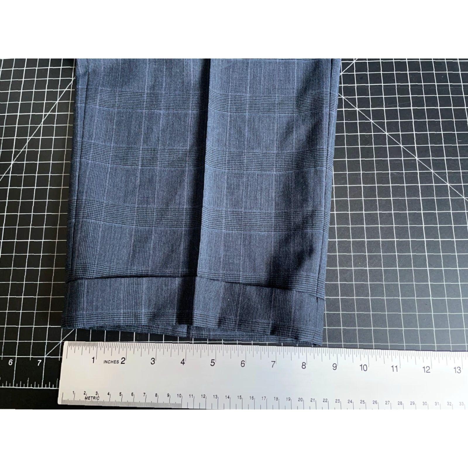 Doublet Unbranded Wool Dress Pants Blue Check Straight Leg 39 Regular Wool Double Pleat Trousers Mens Size US 40 / EU 56 - 7 Thumbnail