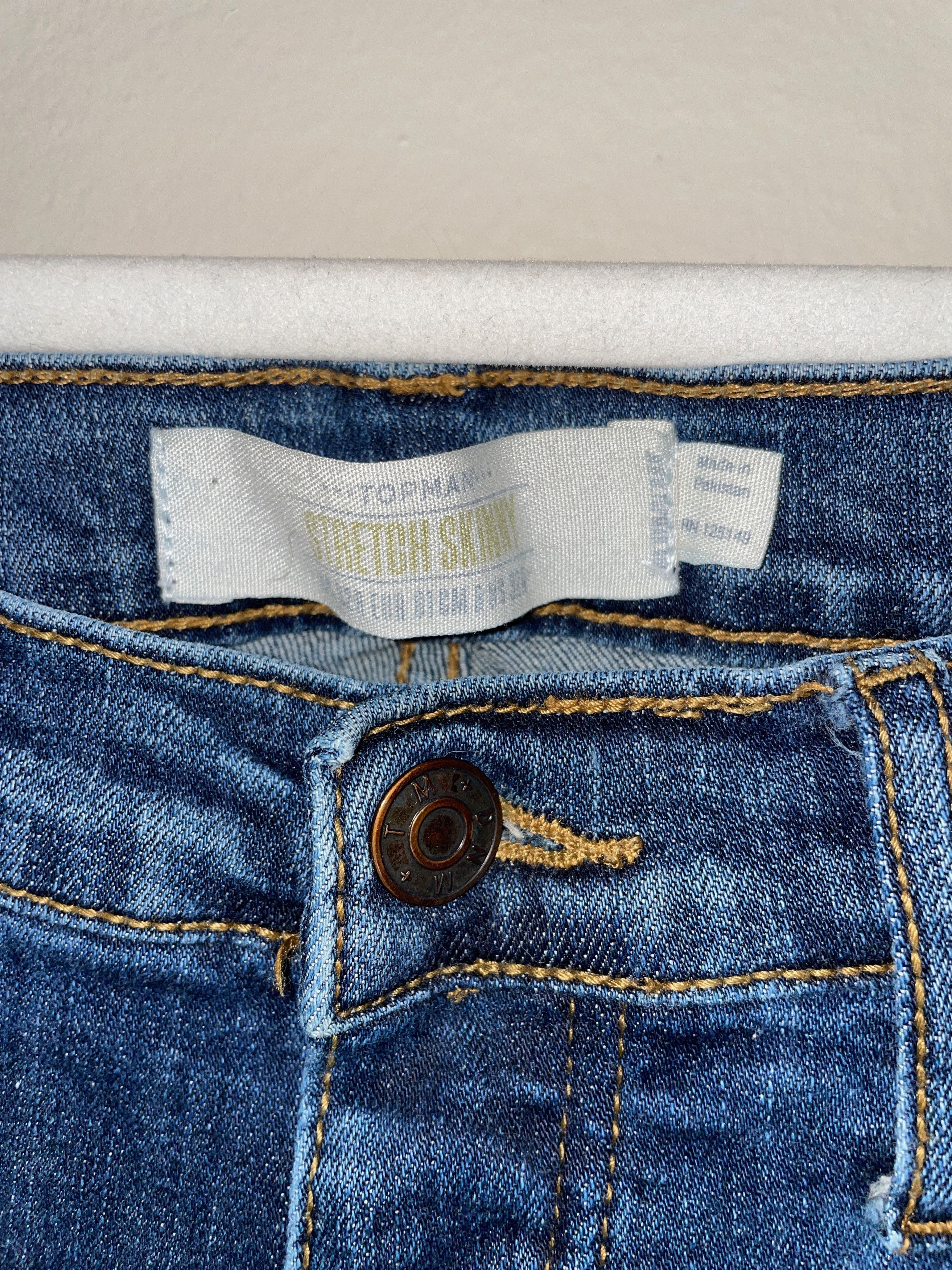 Topman Topman Stretch Skinny Blue Denim Jeans 32x32 Size US 32 / EU 48 - 5 Thumbnail