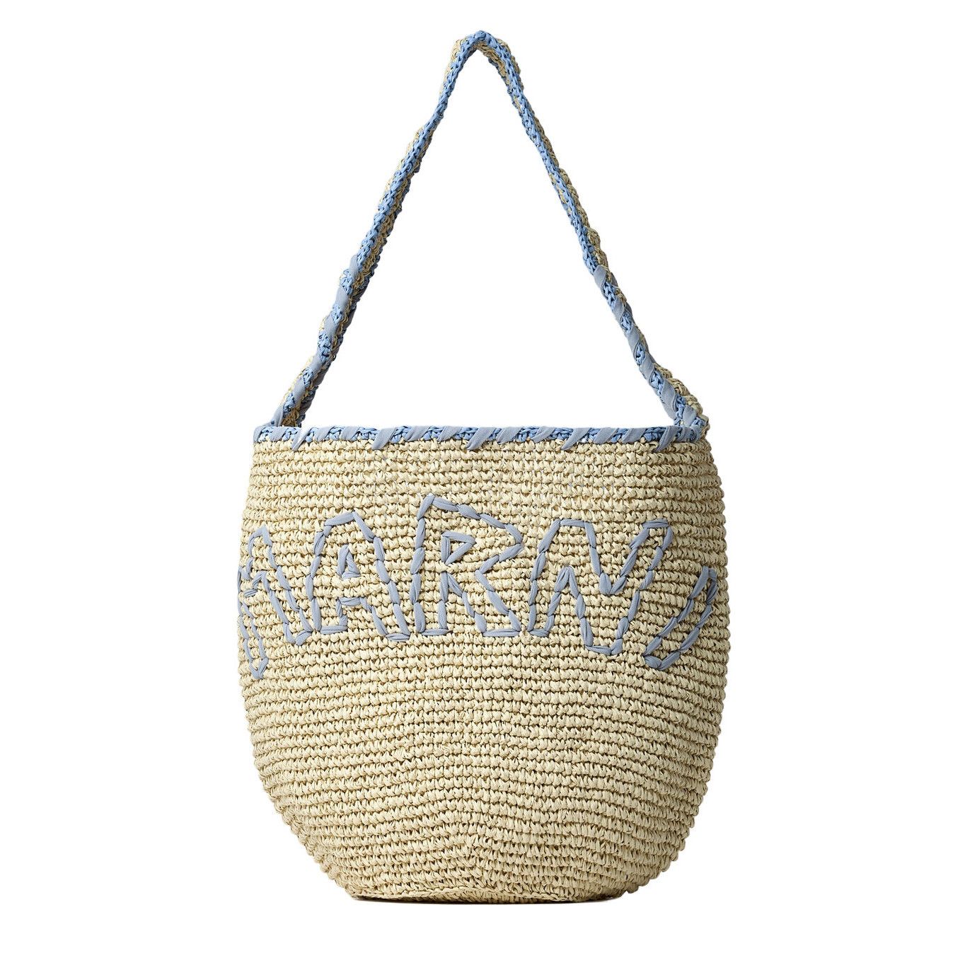Marni MARNI Nassa Medium Natural/Blue Shoulder Bag New & Authentic Size ONE SIZE - 1 Thumbnail