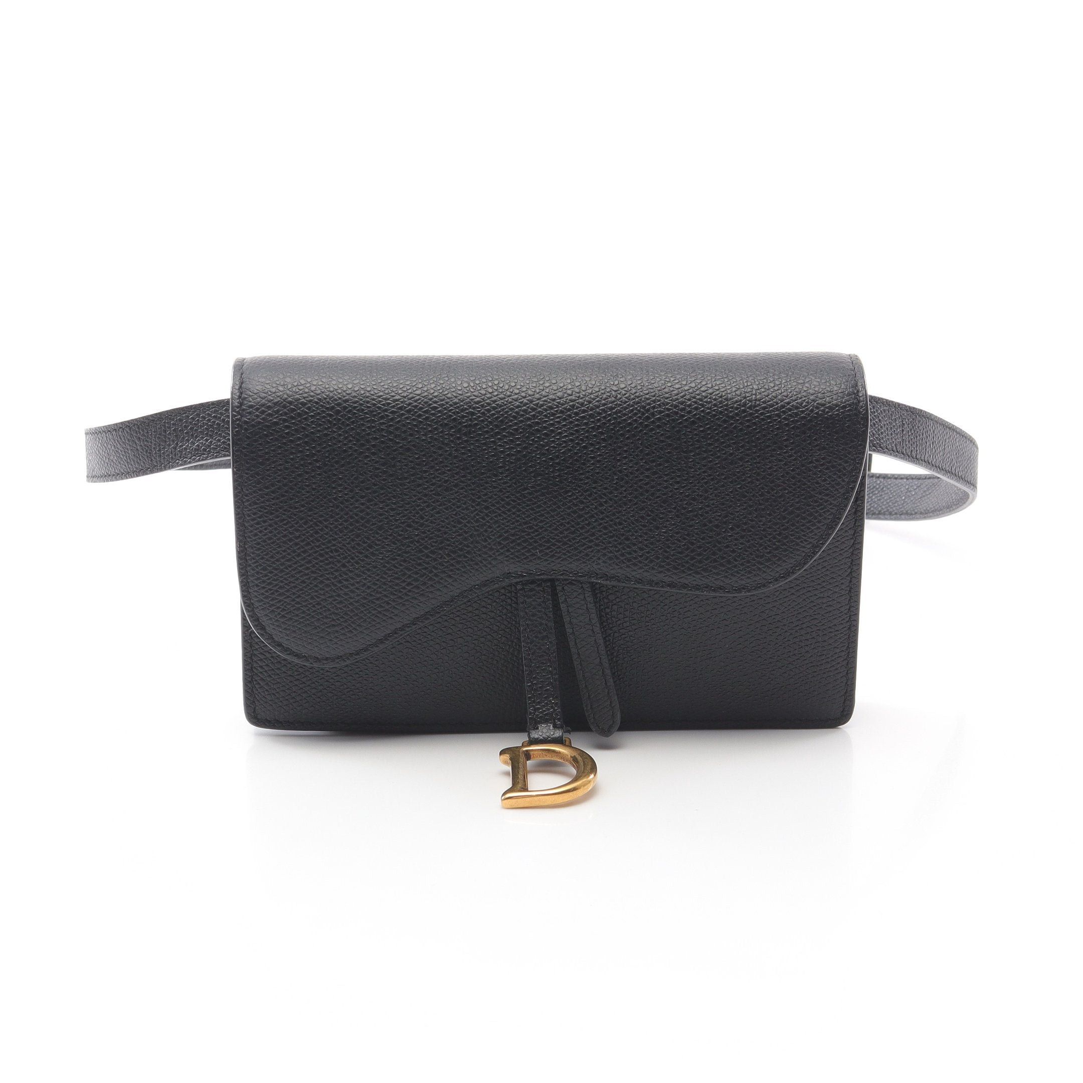 Dior Dior Saddle Belt Pouch Body Bag Waist Leather Black Size ONE SIZE - 1 Thumbnail