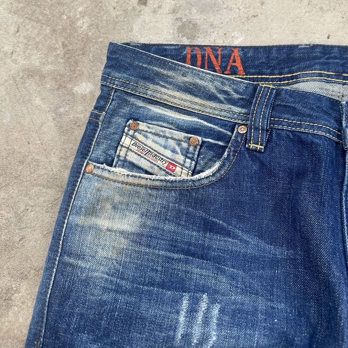 DNA × Diesel 🔥 MUDWASH 🔥VINTAGE DIESEL x DNA JEANS RIPPED DENIM PANTS W33 Size US 33 - 5 Thumbnail