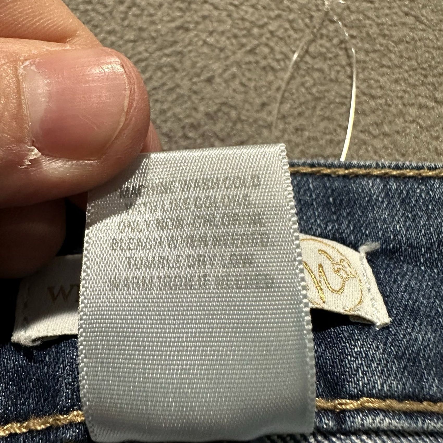Denime Westport Jeans Womens 14 Blue Denim Striped Pattern Embroidered Relaxed GUC Size 36" / US 14 / IT 50 - 7 Thumbnail