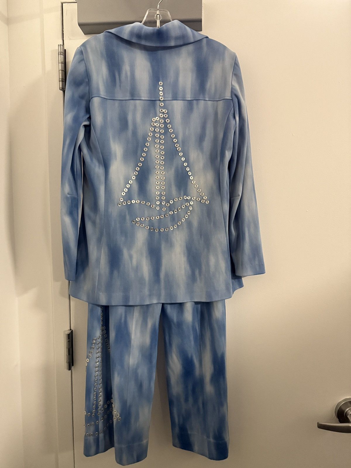Vintage Tie-dye '60s - '70s Sailor/ Sailboat Set, handmade!! Size M / US 6-8 / IT 42-44 - 3 Thumbnail