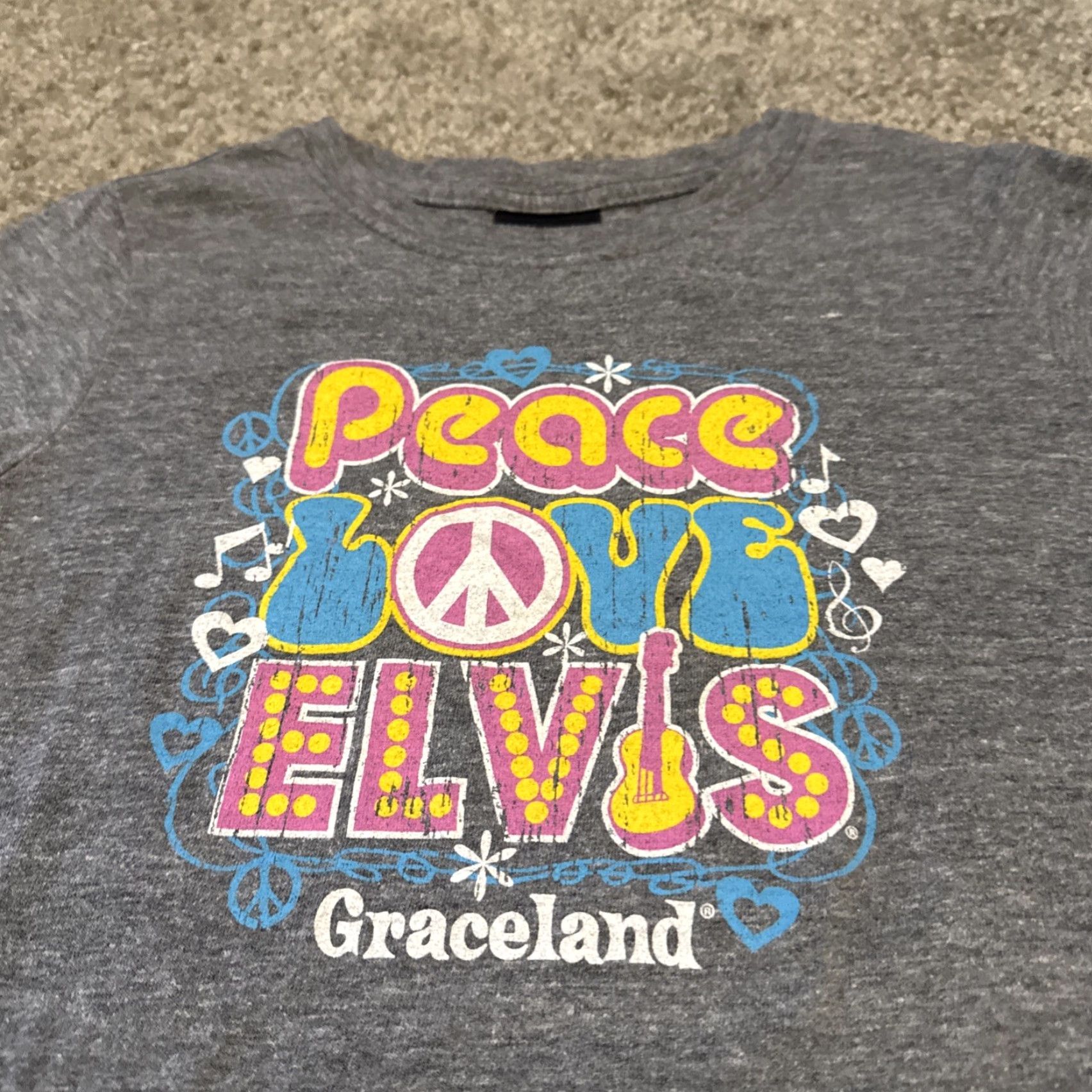 Vintage VINTAGE 1999 Peace Love Elvis Presley Graceland Womens T-Shirt Top Large Size L / US 10 / IT 46 - 3 Thumbnail